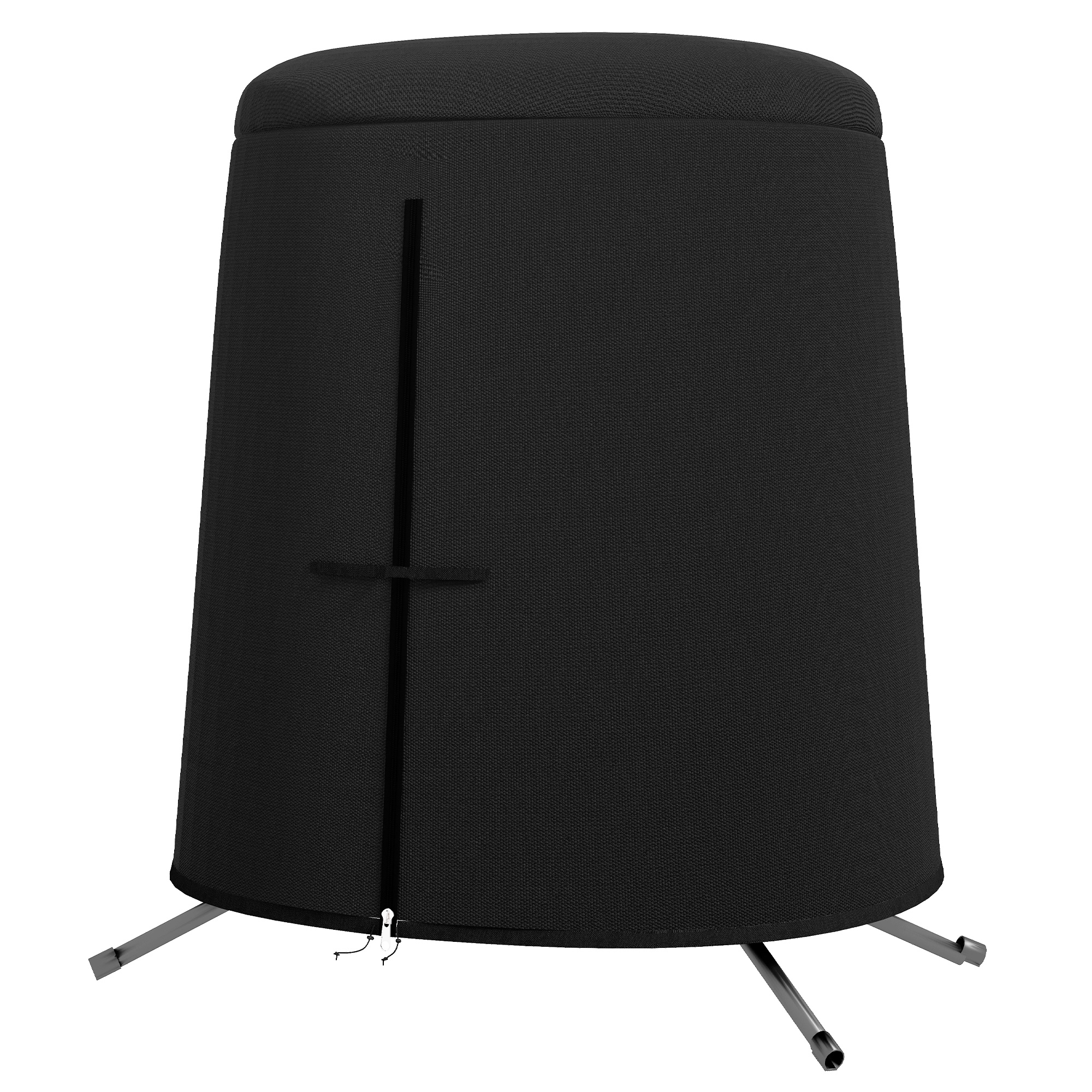 Outsunny Outdoor-Möbelabdeckung Möbelabdeckung Schutzplane für Möbel, wetterbeständig, 196 cm x 196 cm x 230 cm, Schwarz