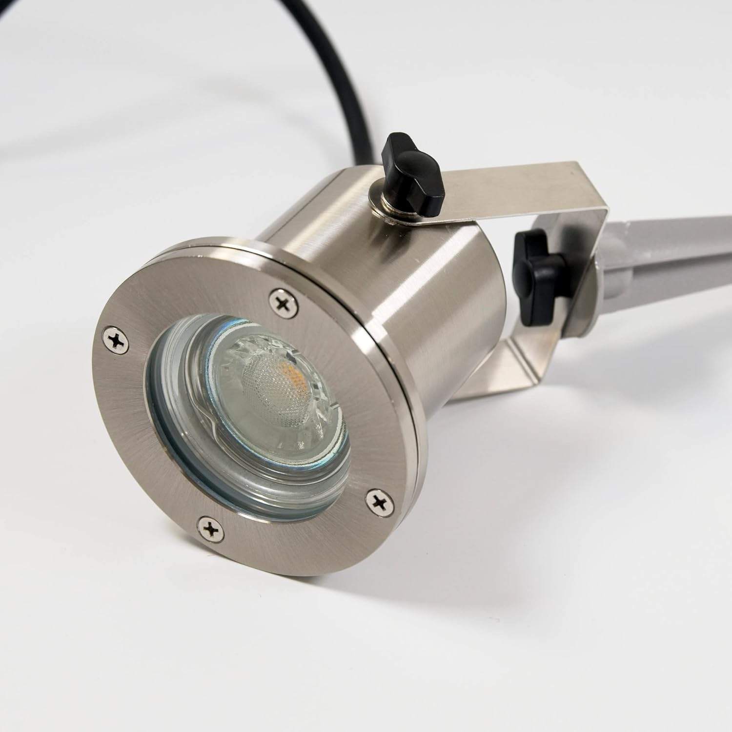VBLED 3er Set LED-Teichstrahler/Gartenteich Licht 12V, aus Edelstahl IP68 mit MR16 Leuchtmittel 5W
