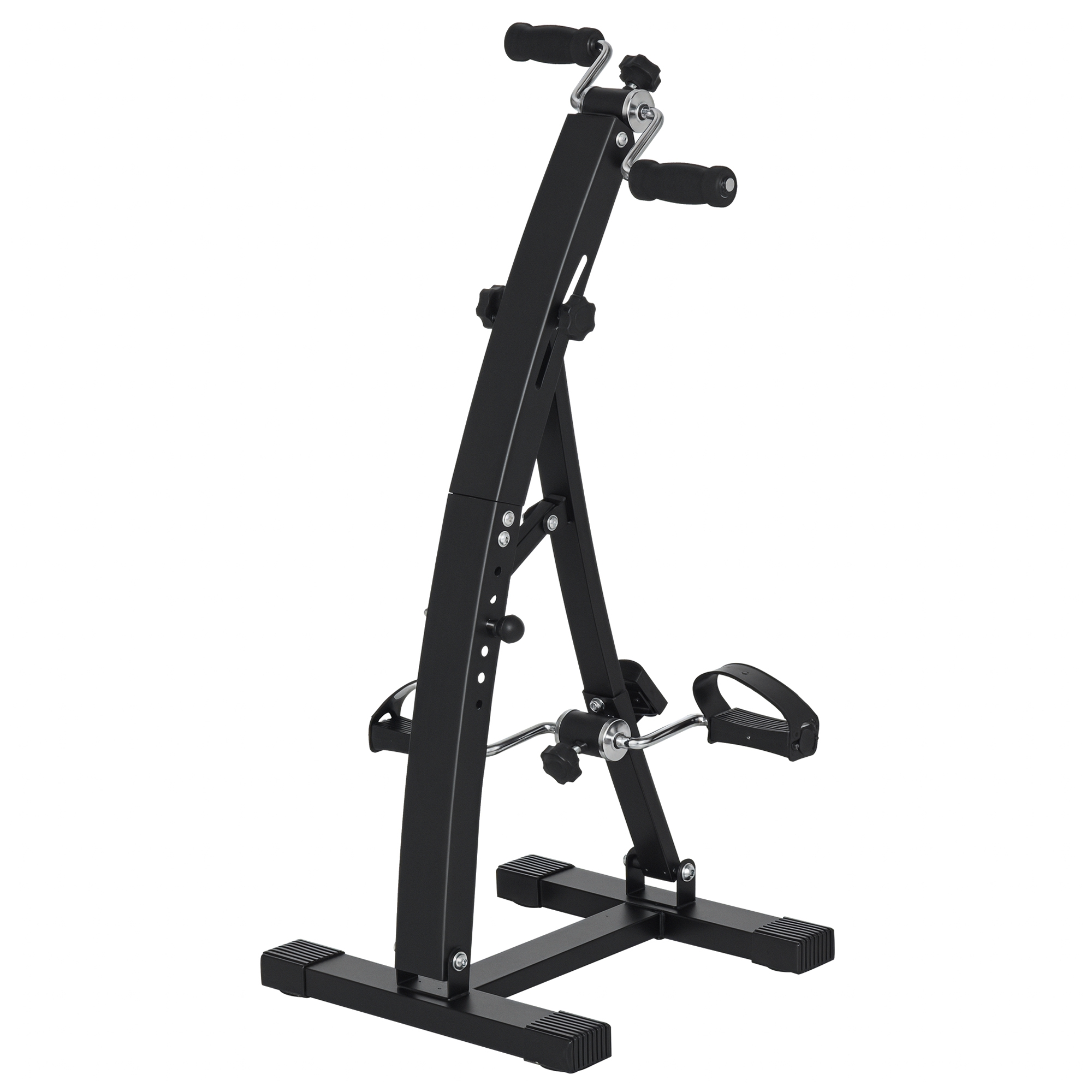HOMCOM Pedaltrainer für Senioren extra Leise Mini Heimtrainer mit LCD Display Befestigungsband Arm- und Beintrainer Bewegungstrainer Tischfahrrad Mini Bike Fitnessgerät für Zuhause Büro