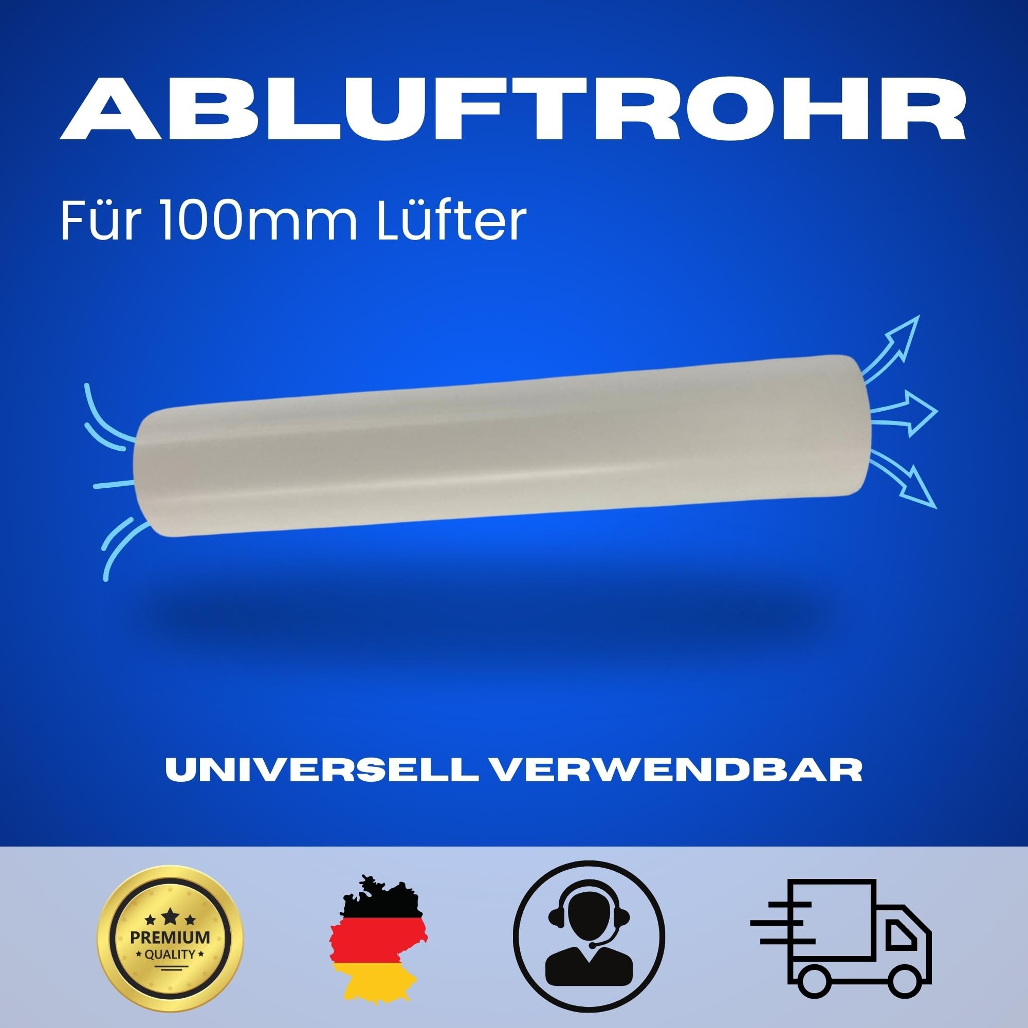 Wandventilator Dezentrale Lüftungsanlage Set Wandlüfter Rohr Haube Lüfter Küche Bad
