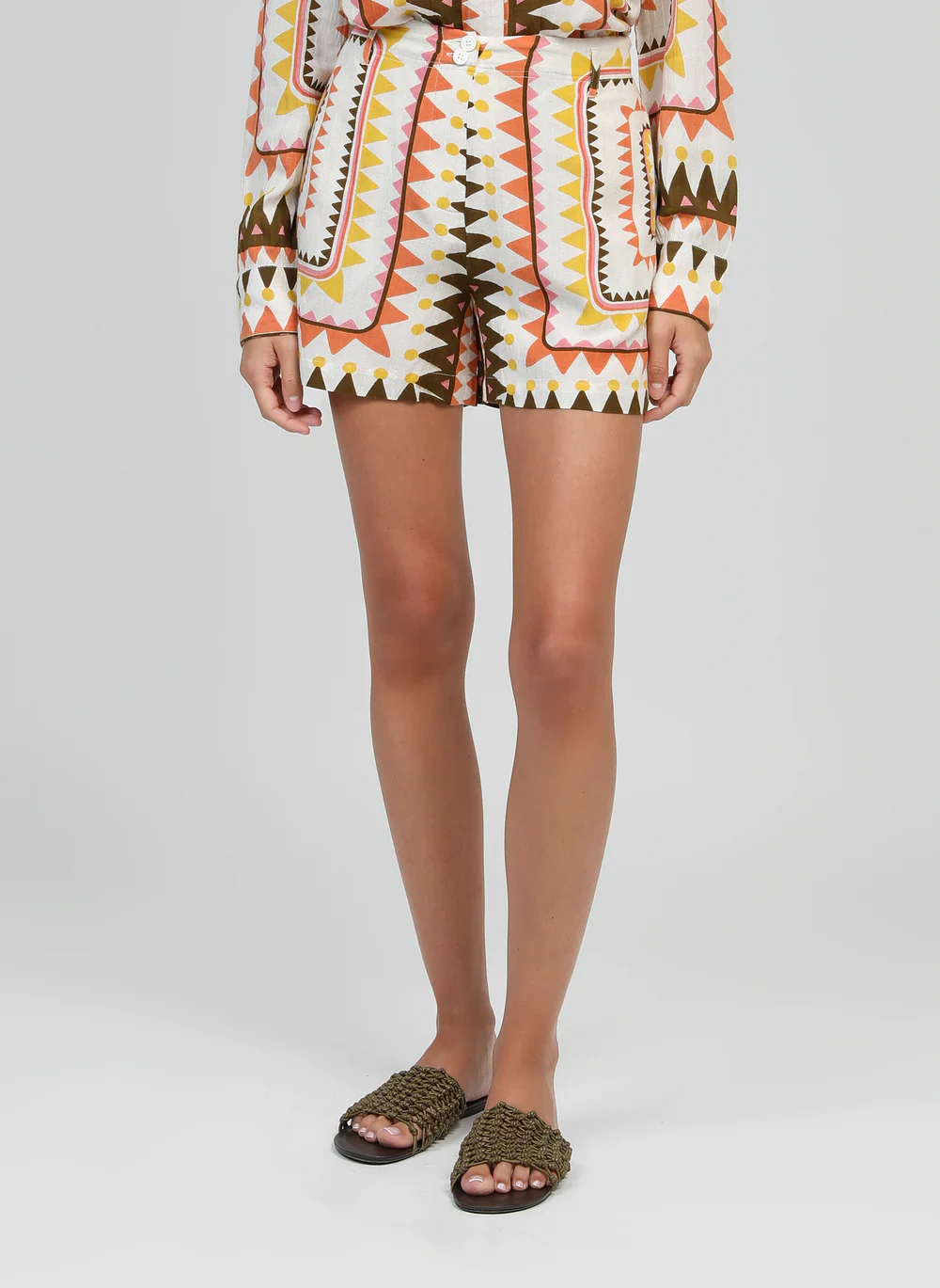 Aztec Design Shorts �� An'ge