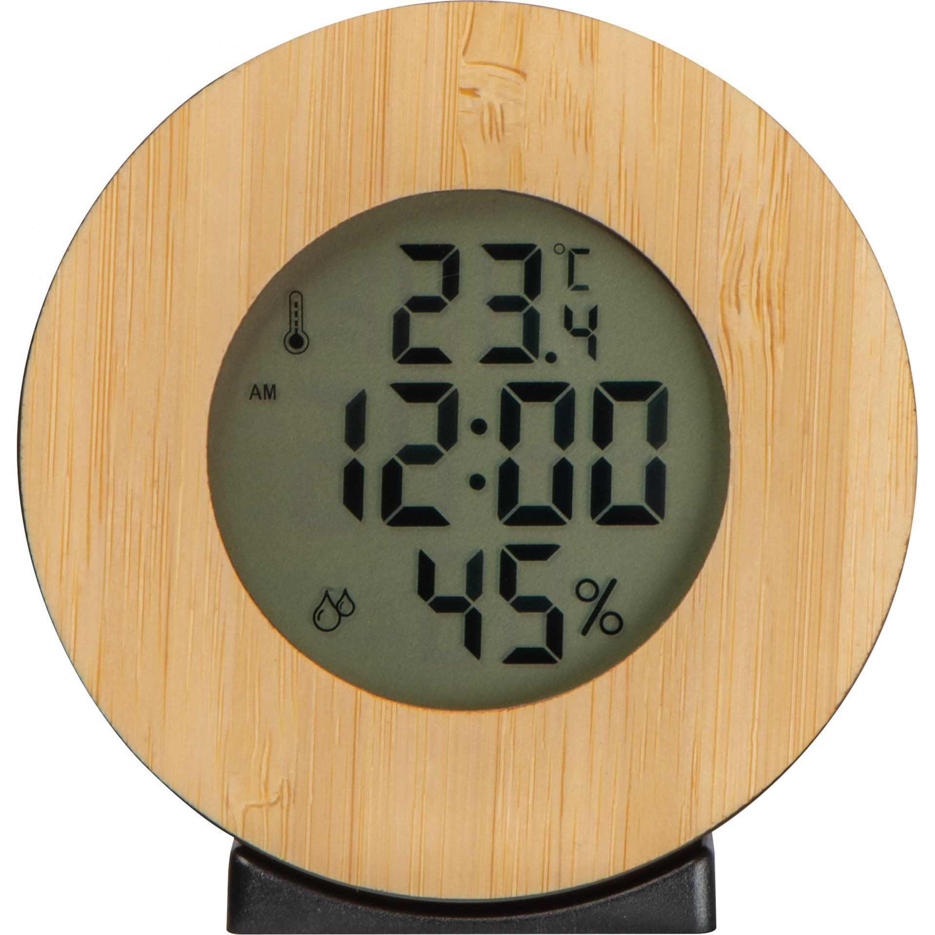 Innenwetterstation Digitale Wetterstation mit Bambuselement