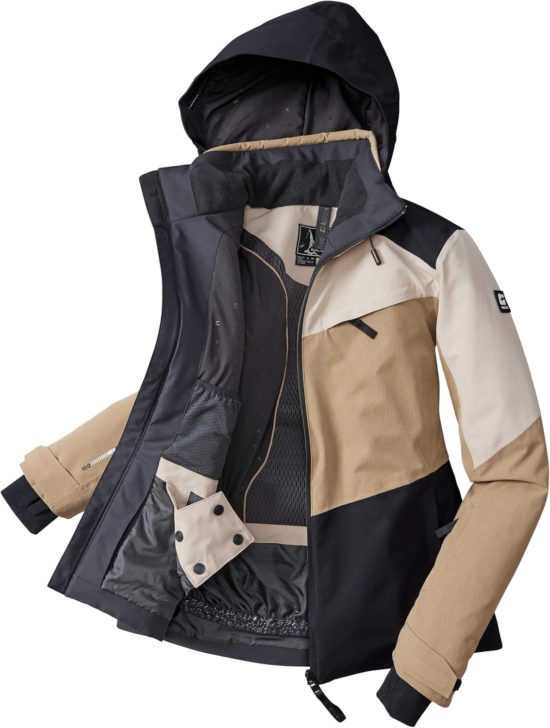 Killtec Damen Ksw 39 Wmn Ski Jckt Skijacke/Funktionsjacke mit abzippbarer Kapuze, Schneefang und Unterarmventilation