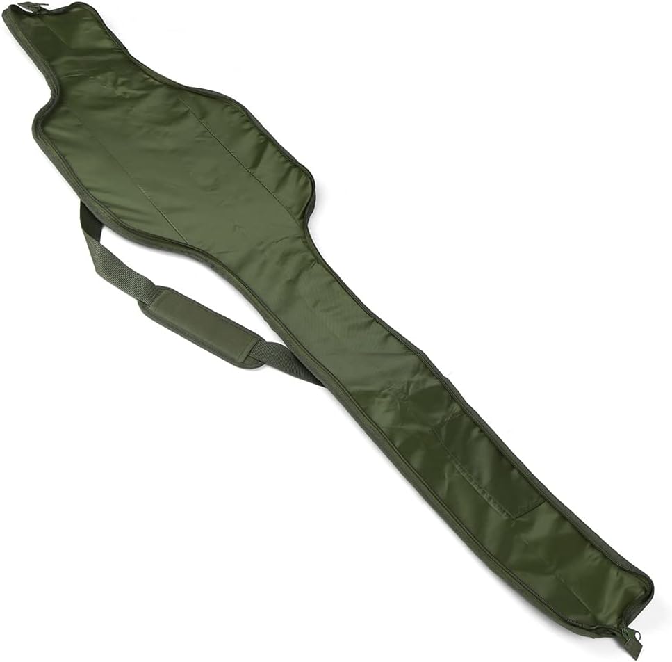 Angelruten-Tasche, 55 Zoll, zusammenklappbar, für Karpfen, tragbare Tasche, Angelruten-Gerät, Schutzhülle, Aufbewahrungstaschen (grün, 135 cm)