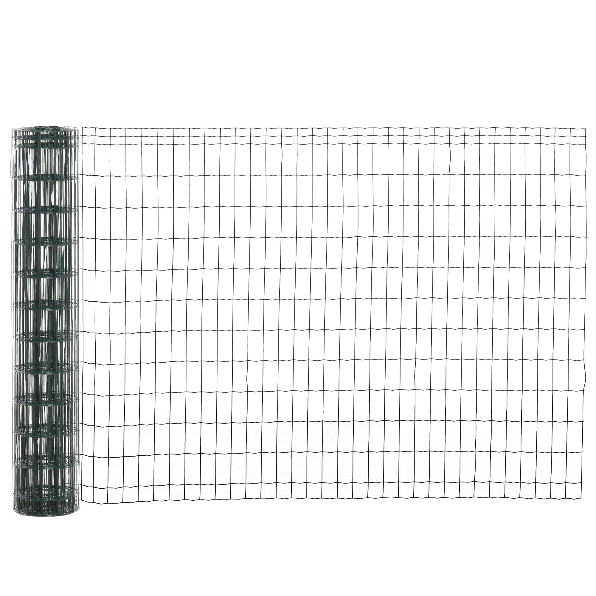 PawHut Maschendrahtzaun 1,22m Höhe 10 m Längen 100 x 50mm Maschenweite 2.1 mm Drahtstärke Drahtzaun aus Stahl Drahtgeflecht Maschendraht Gartenzaun Drahtgitter Kaninchendraht für Garten, Haus, Hof