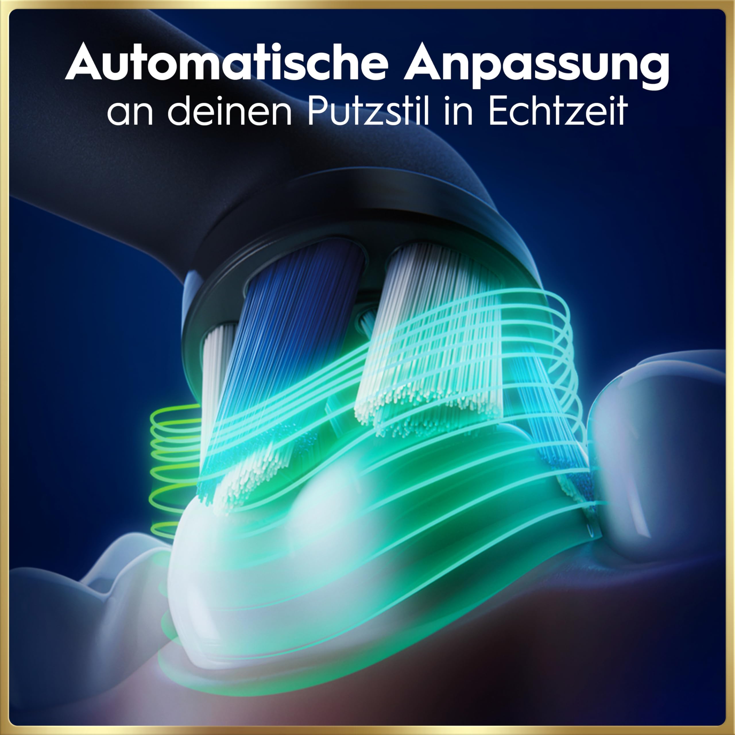 Elektrische Zahnbürste iO Series 9 mit 3 Aufsteckbürsten, 7 Putzmodi, magnetischer Schnellladestation und Reise-Etui, Black Onyx