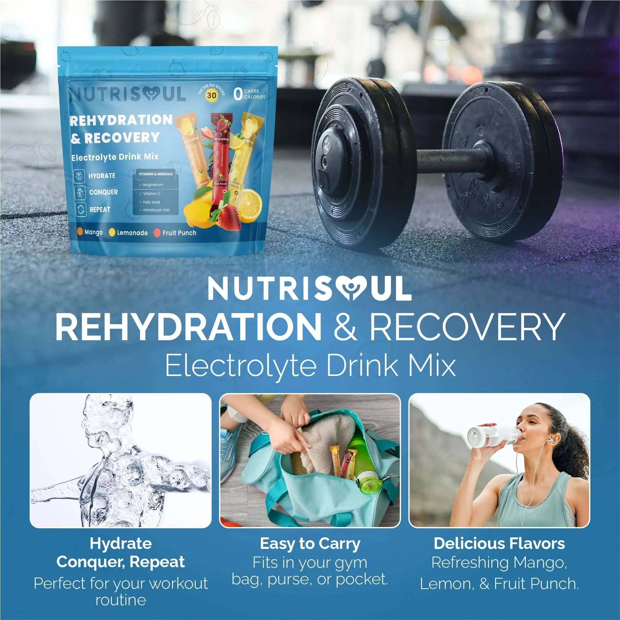 Rapid Rehydration Electrolytes Powder - 30 Sachets