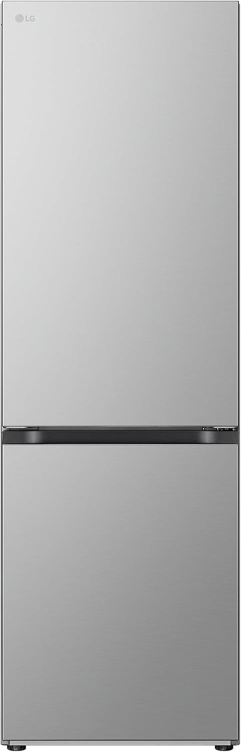 LG GBV3100CPY Frigorifero Combinato, Classe C, Frigorifero No Frost, 344L, Porte piatte, Tecnologia Door & Linear Cooling, Cassetto Fresh Converter, Wine Rack, Compressore Smart Inverter, Argento