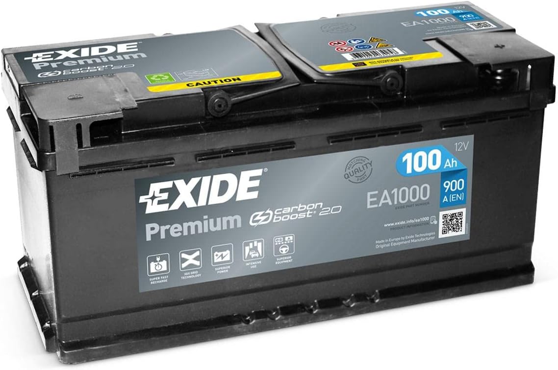 Exide Premium Carbon Boost Car Battery 100Ah 900 A/EN