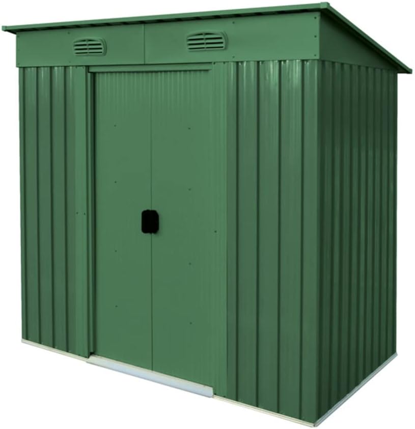 VERDELOOK Maisonette, Casetta in Metallo Box da Giardino a Una Falda, 194x121 Altezza 181 cm