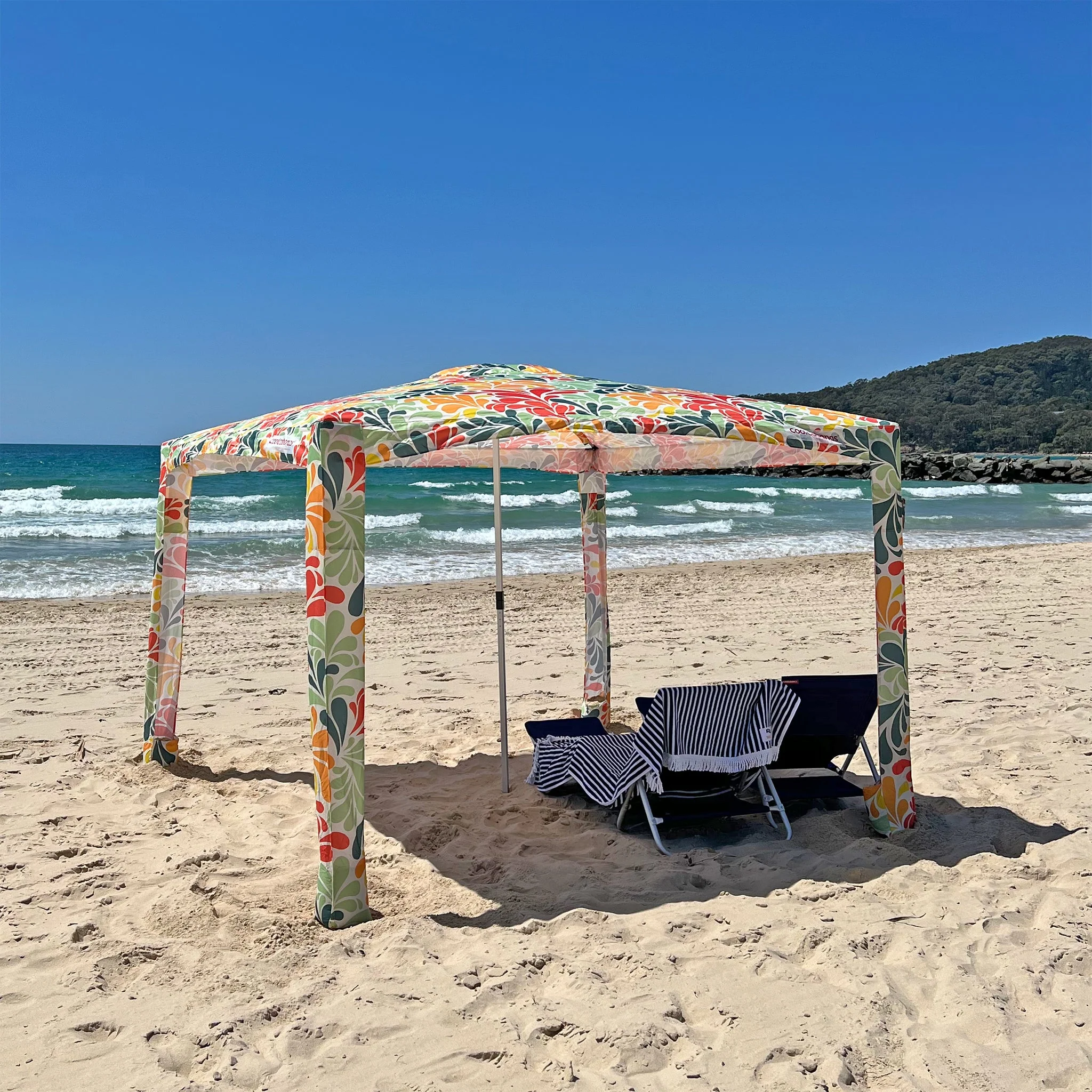 CoolCabana 5 Ombreggiatura da Spiaggia - Protezione UPF 50+, Ampia Zona d’Ombra