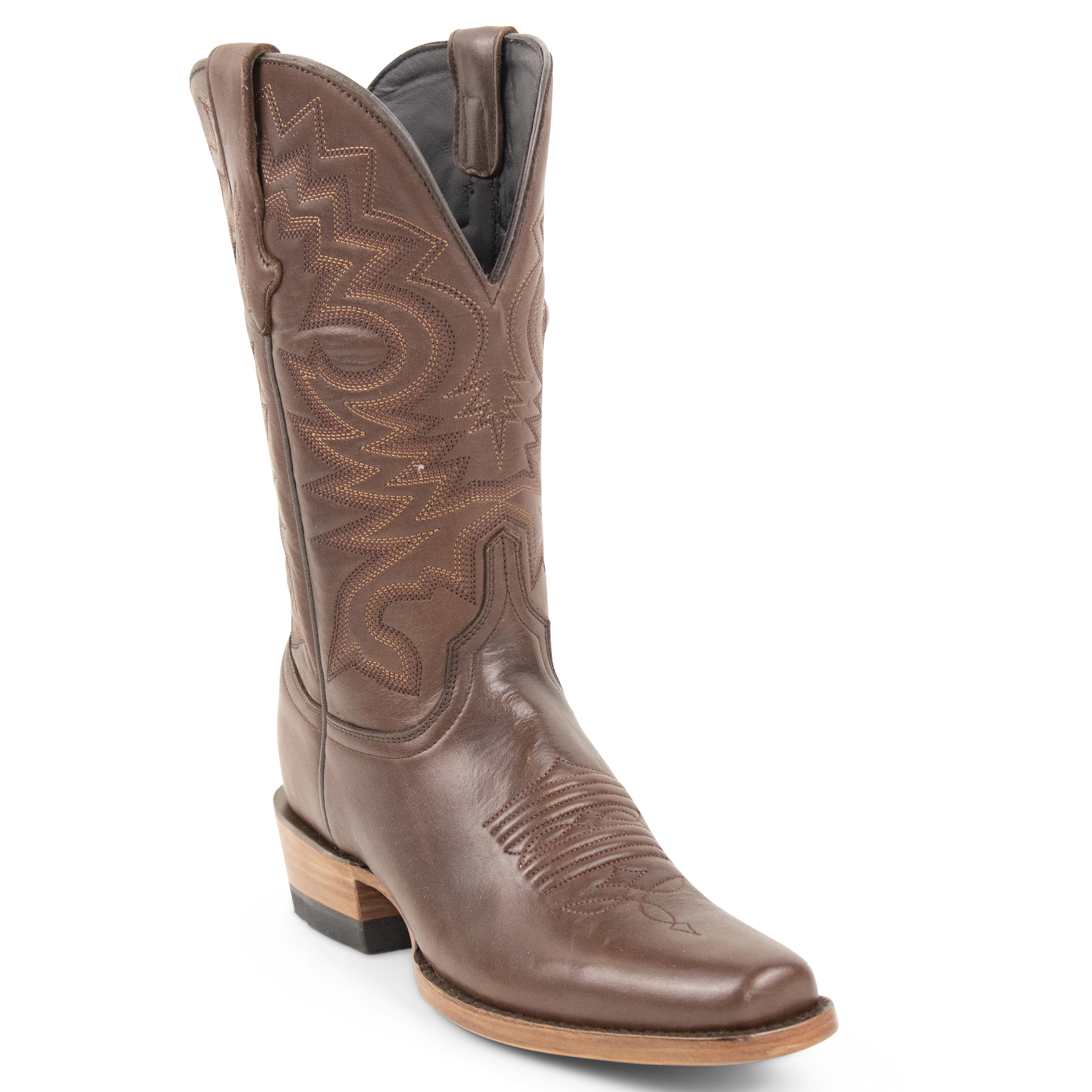 Resistol Boots Brown Gold Jersey Cowhide Cutter Toe