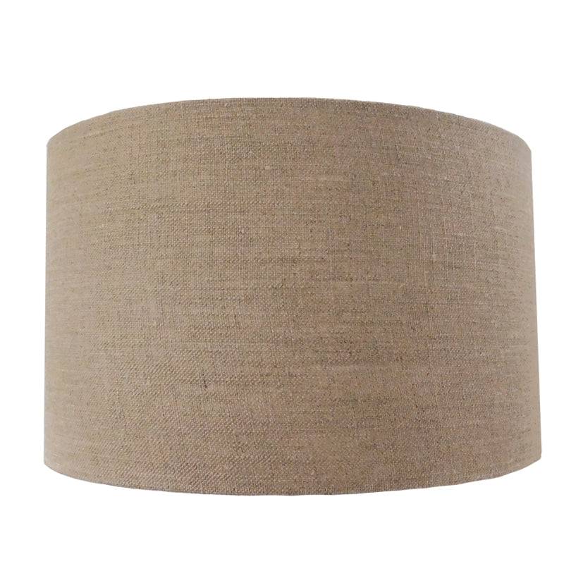 30cm Natural Linen Cylinder Shade - Rustic Jute Lamp Shade