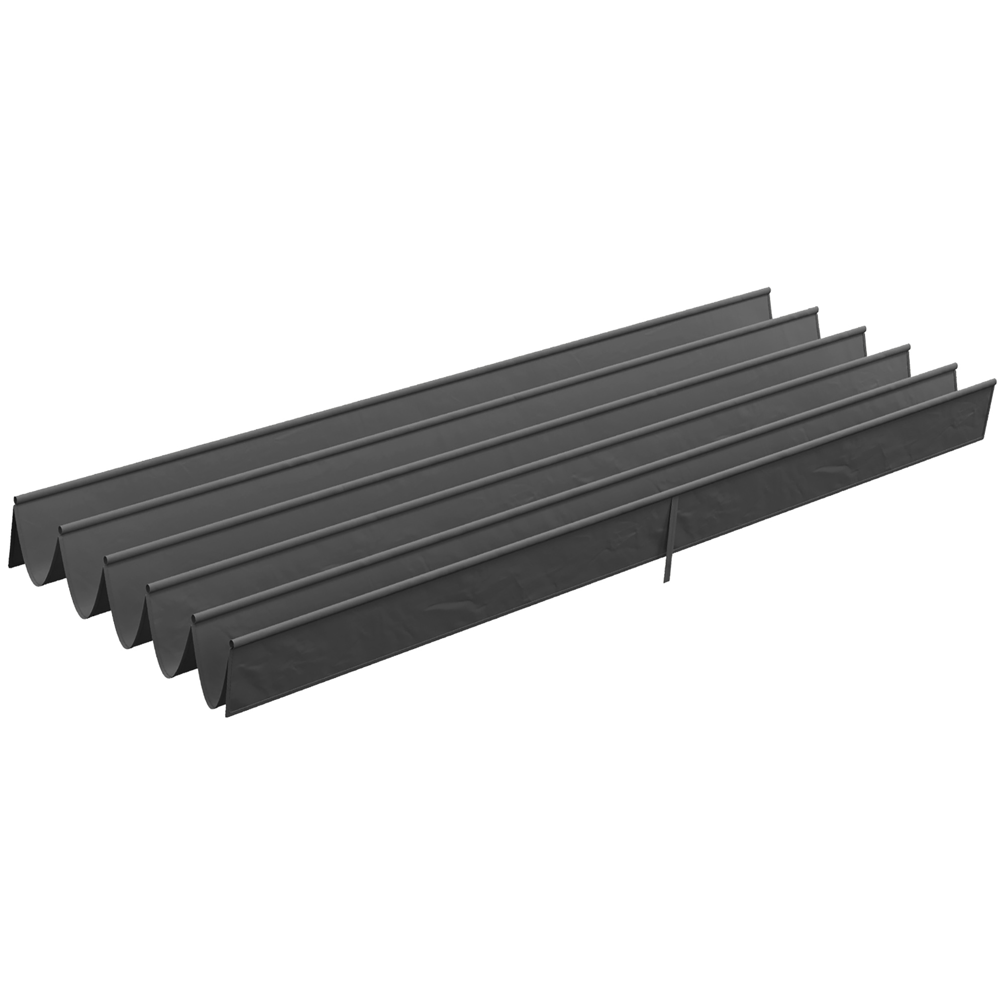 Outsunny Ersatzplane für 4x3m Pavillons, mit Wasserablauflöchern, 3,50 x 2,6 m, Dunkelgrau