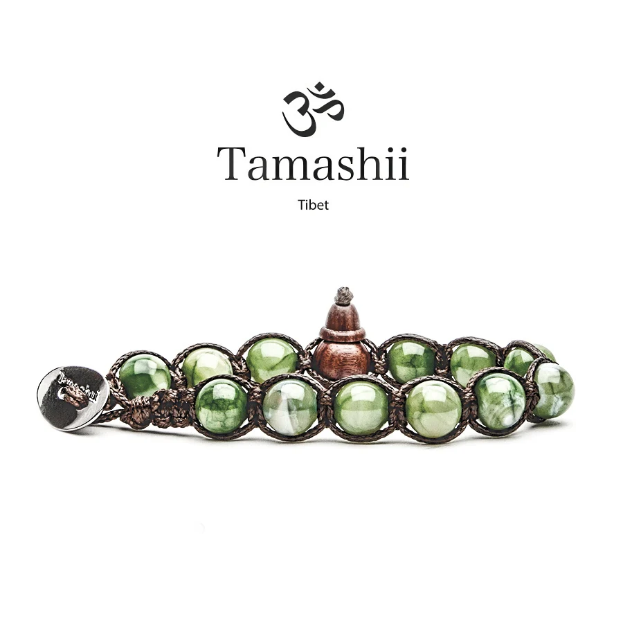 Bracciale Tamashii BHS900-209 in agata verde menta