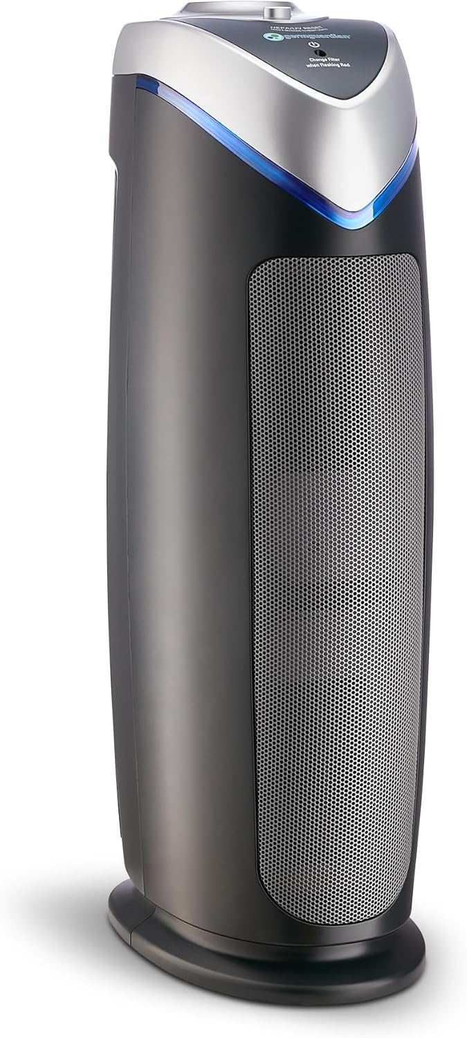 GermGuardian Air Purifier for Home with HEPA Pure Filter, for Wildfire Smoke, Pet Dander, Pollen, Odors, Large Rooms Up To 743 Sq. Ft., Removes 99.97% Pollutants, UV-C Light, 22