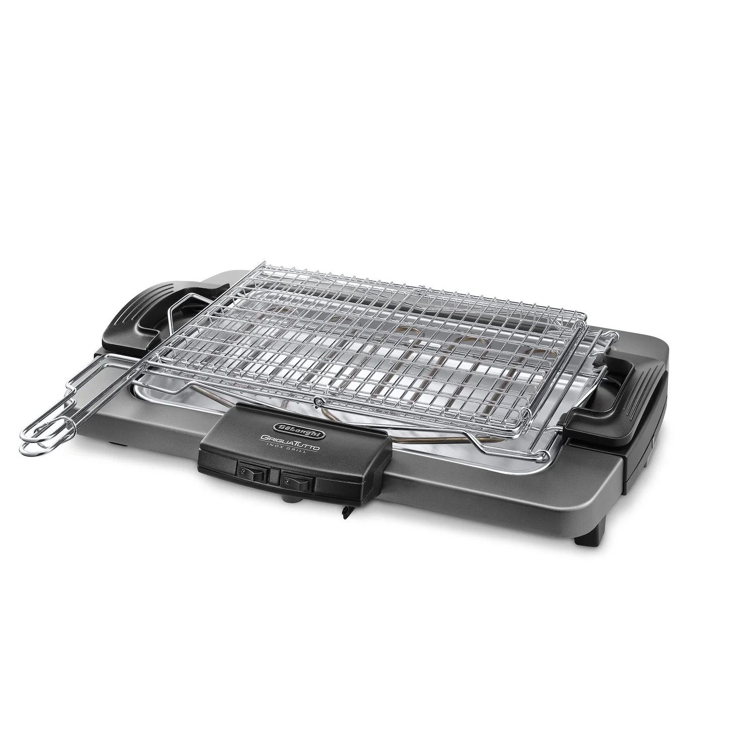 DE LONGHI BARBECUE 2450W 41X28CM GRIGLIA GIREVOLE INOX