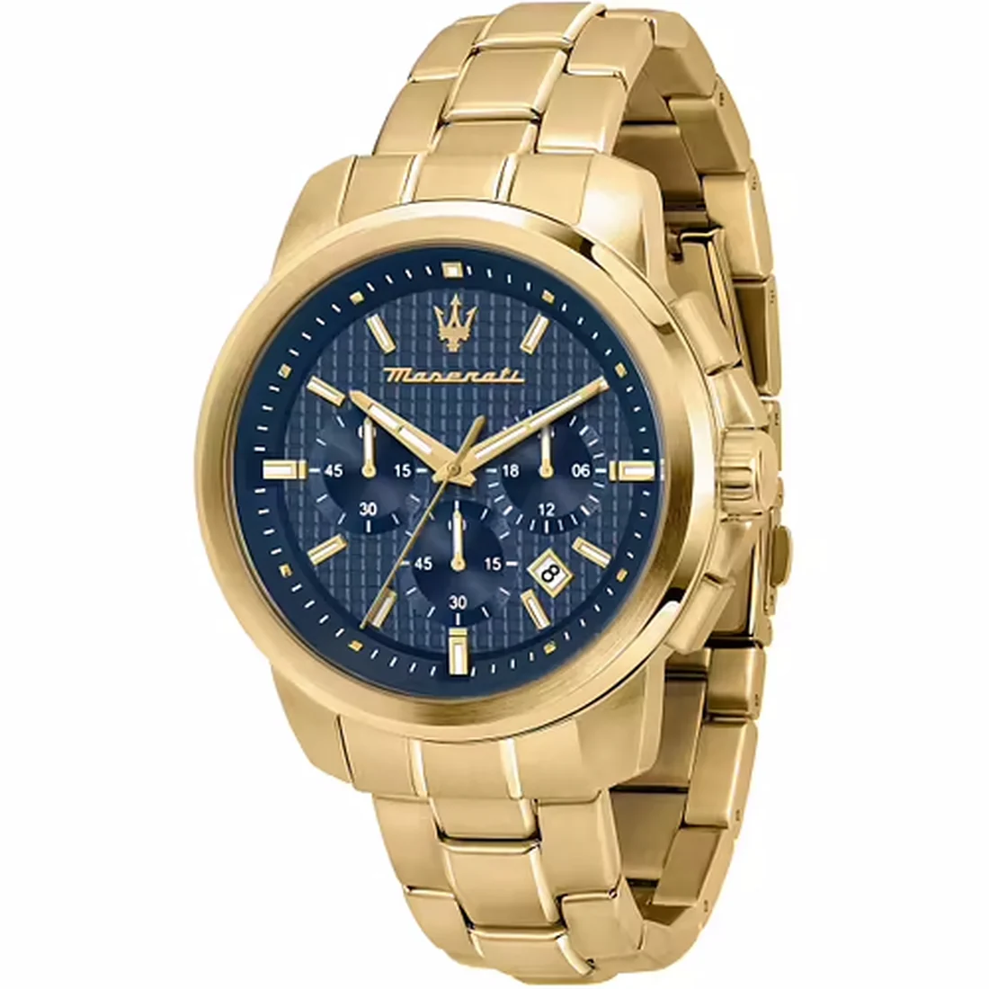 Orologio Maserati Successo crono dorato quadrante blu testurizzato R8873621021