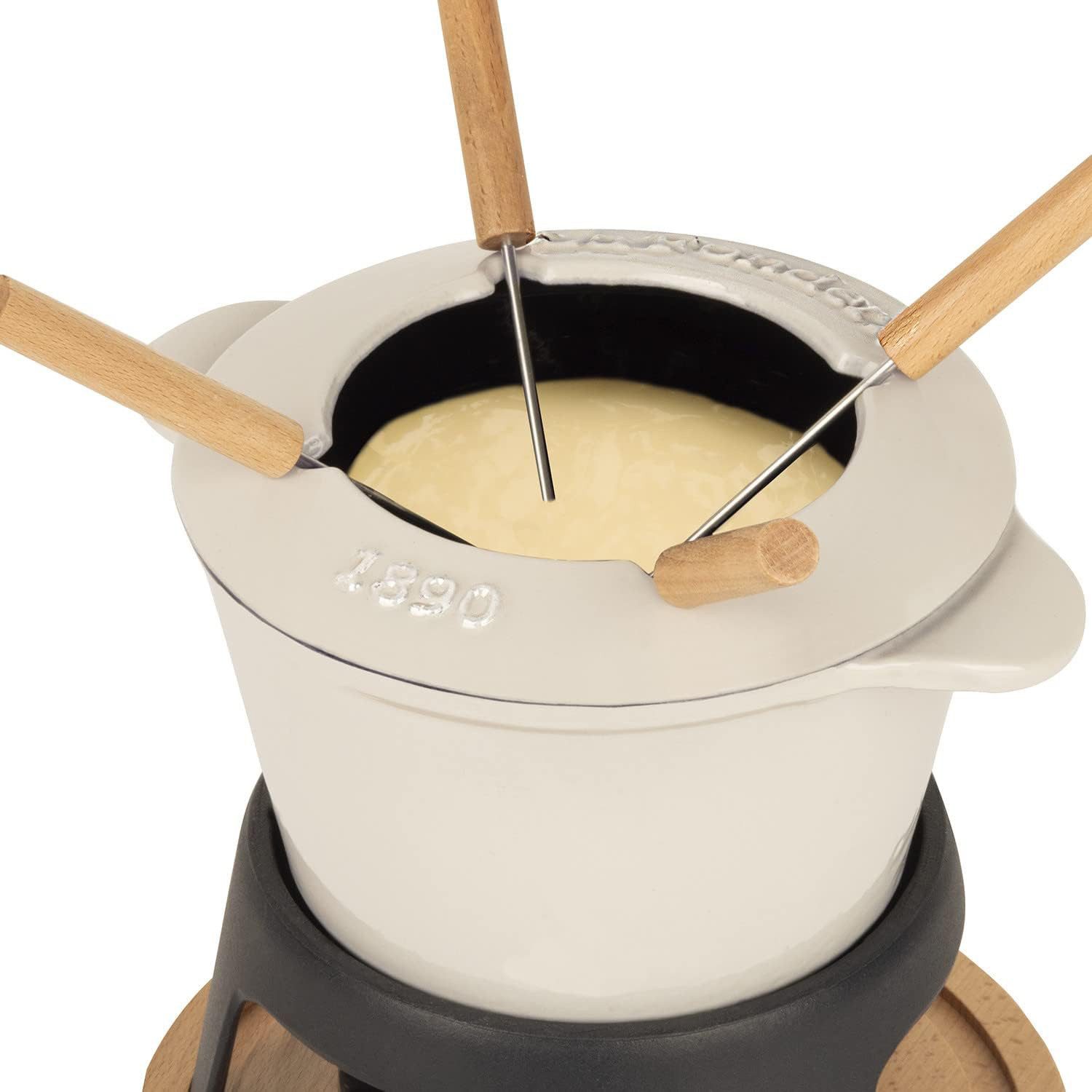 Fondue Mont Joly La Fonderie 1890 Fondue Set in Holz-Optik
