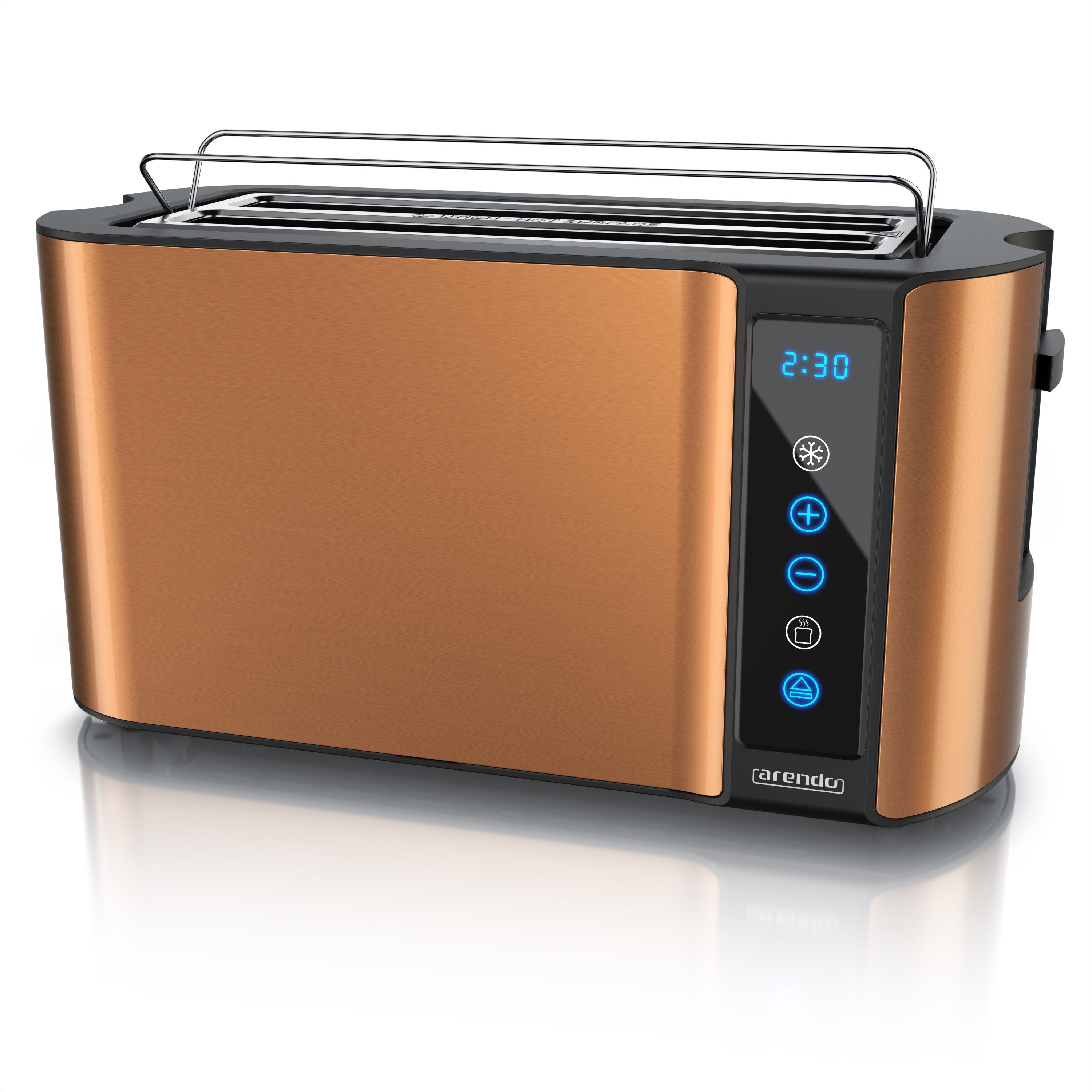 Toaster Wärmeisoliertes Doppelwandgehäuse, Display mit Restzeitanzeige