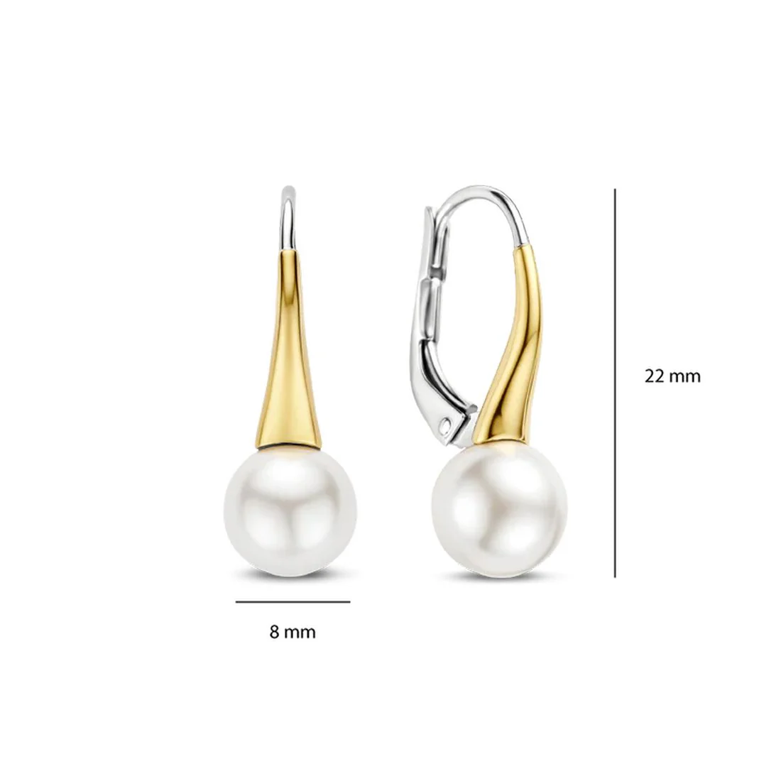 Orecchini Ti Sento Milano in argento dorato con perla 78062YP