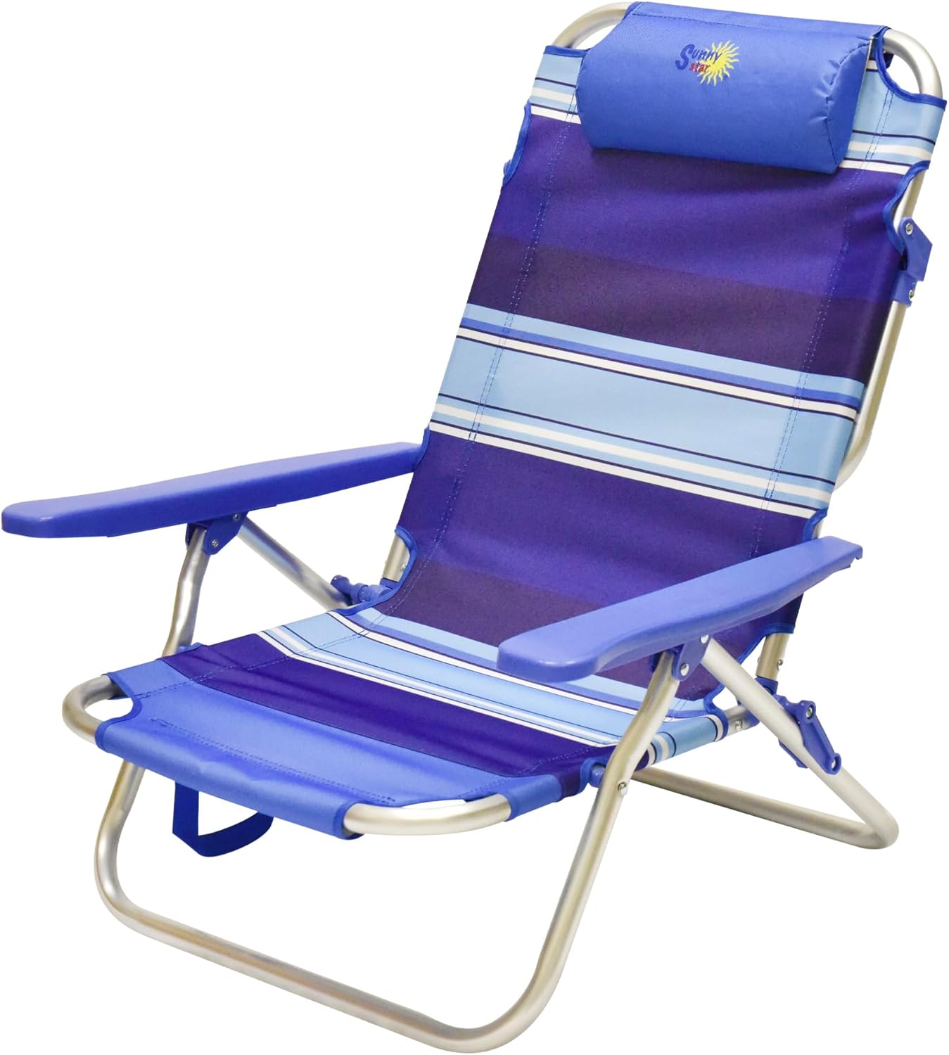 SUNNY STAR SPIAGGINA MARE PARIGI 53x62x77cm STRUTTURA IN ALLUMINIO BLU