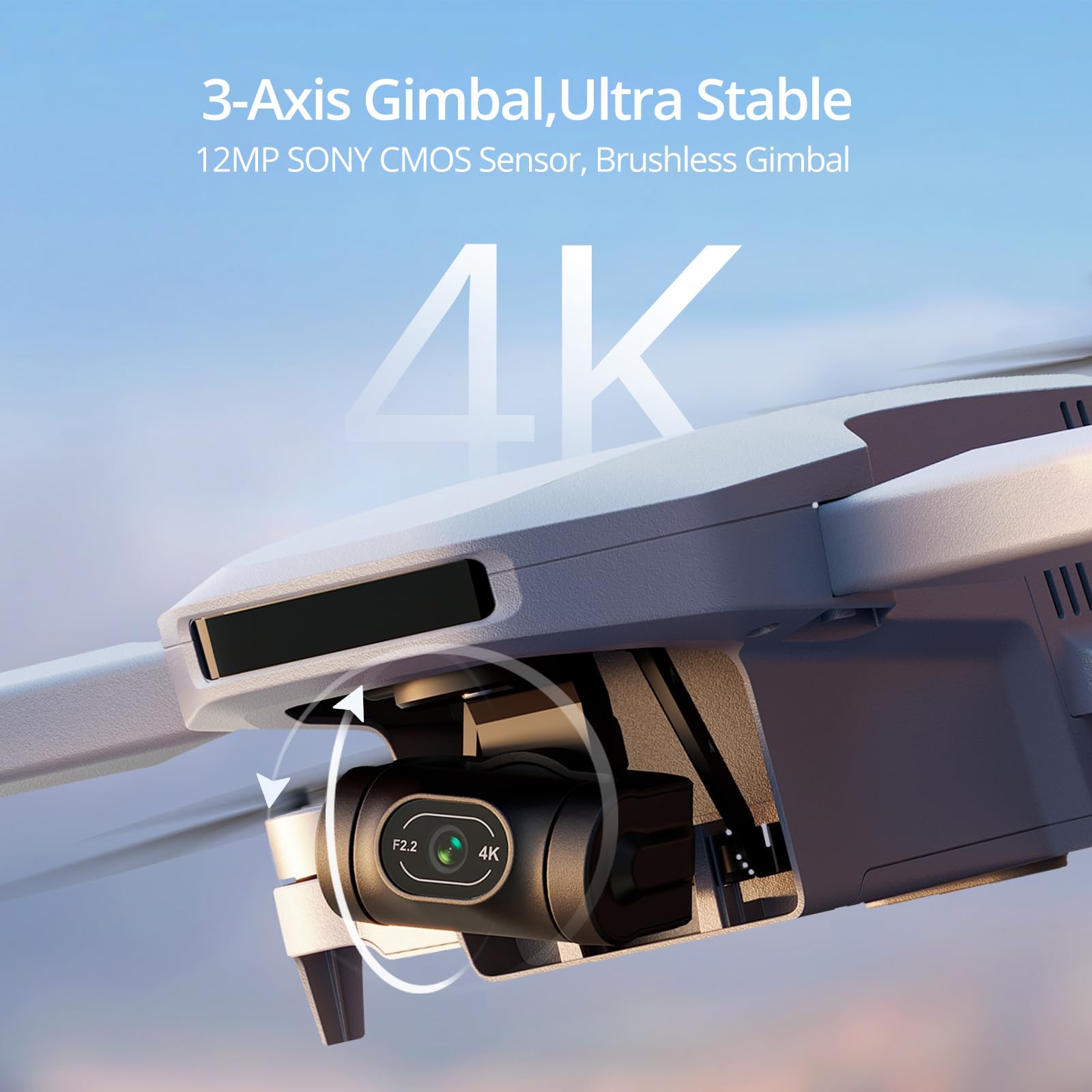 Potensic ATOM GPS Drone with Camera, Lightweight & Portable for Beginners, Includes Fly More Combo & Advanced Features