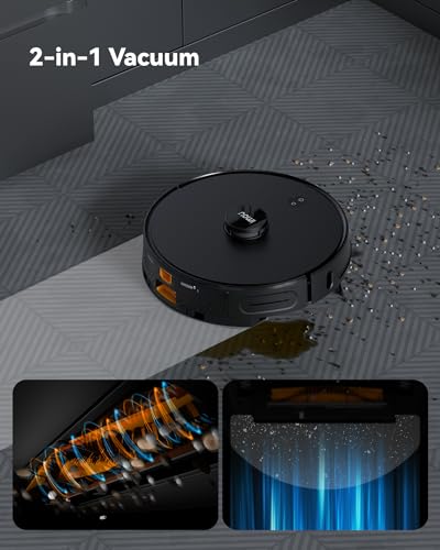 Imou Robot aspirapolvere 4500Pa RV1 aspirapolvere robot 2 in 1, ricarica automatica da 3200mAh, Navigazione LiDAR, APP : Casa e cucina