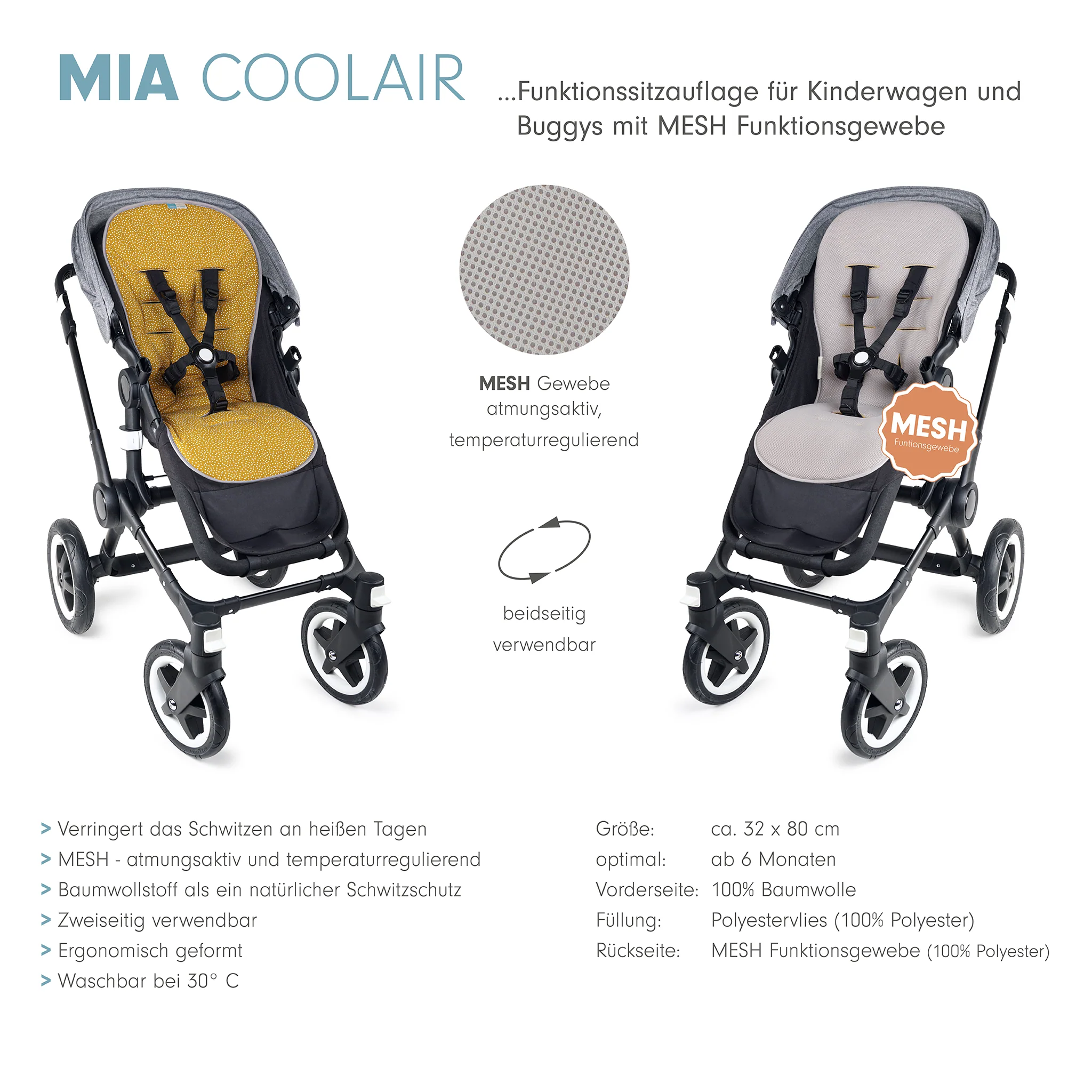 MIA COOLAIR die klassische Sitzauflage