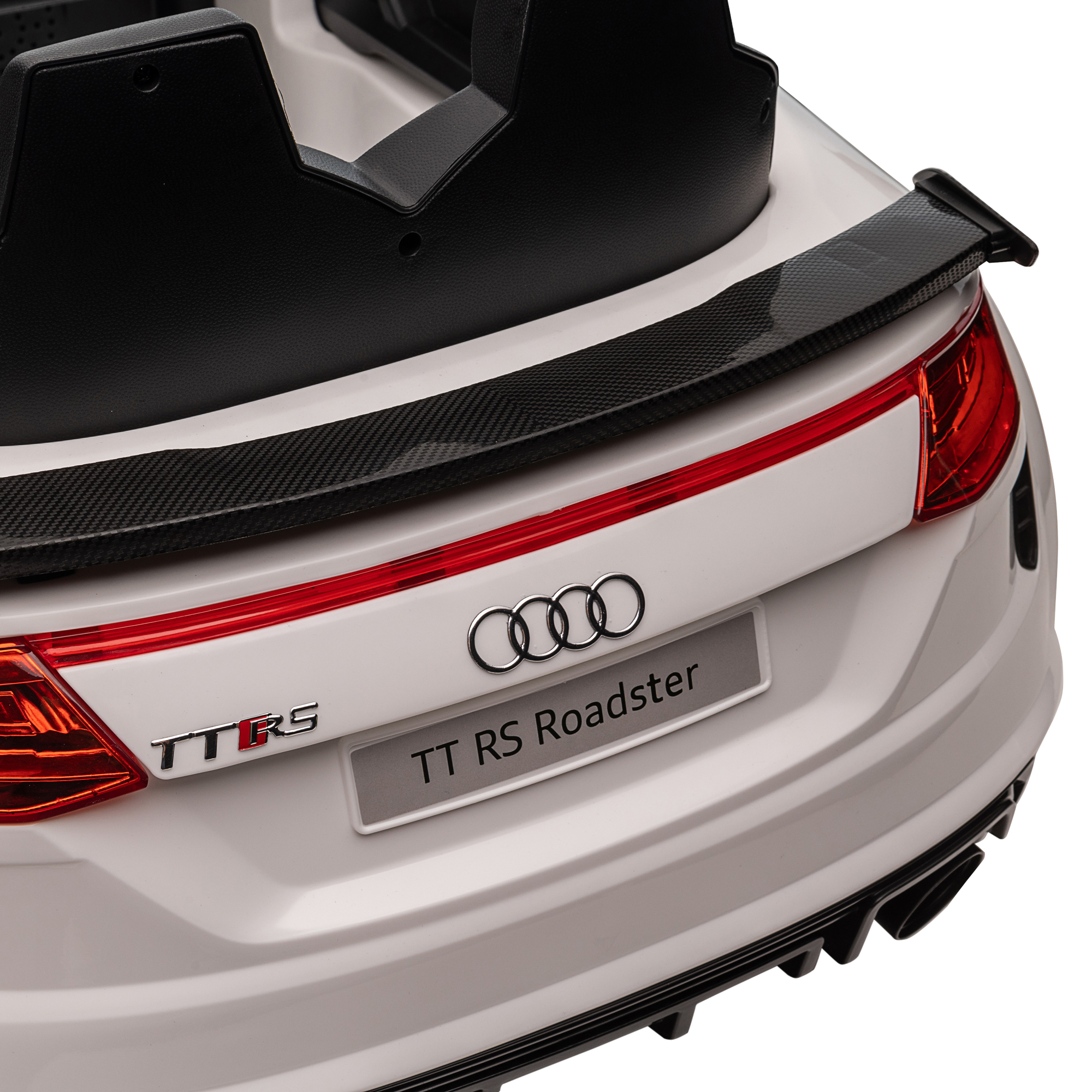 Kinder-Elektroauto Audi TT RS Roadster, 3 km/u, Afstandsbediening, LED, USB, Wit