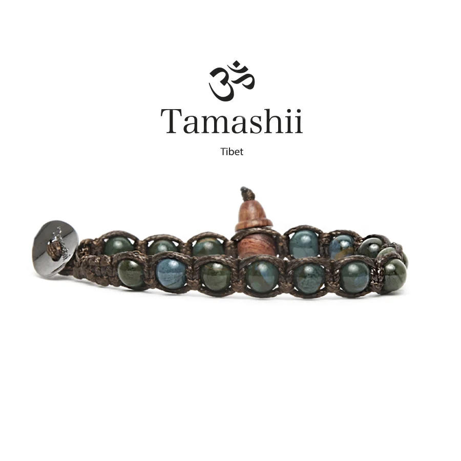 Bracciale mini Tamashii in pietra collar verde BHS601-218