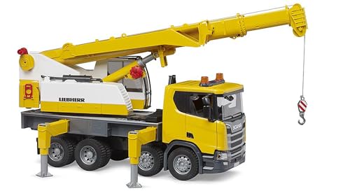 bruder 03571   Scania Super 560R autogru Liebherr con modulo luci e suoni, veicoli, veicolo da costruzione, autogru, camion, giocattoli dai 4 anni in su : Giochi e giocattoli