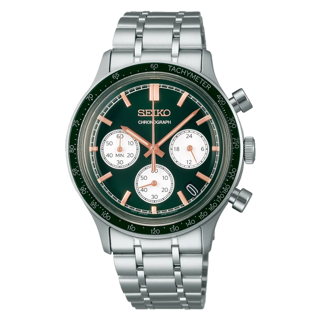 Orologio Seiko Sport SSB481P1 cronografo verde contatori bianchi
