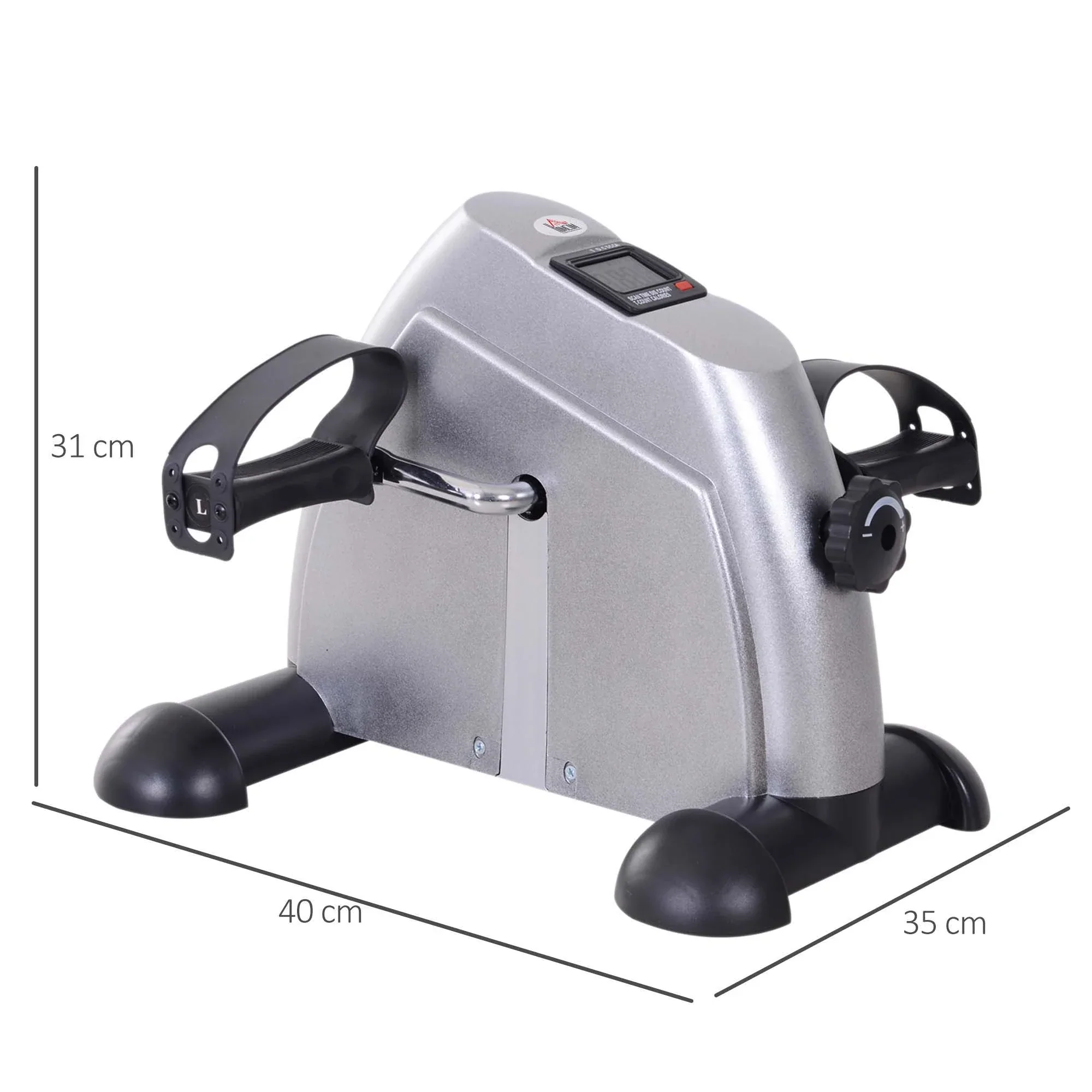 HOMCOM Minibike-peddelfiets hometrainer met lcd-display verstelbaar