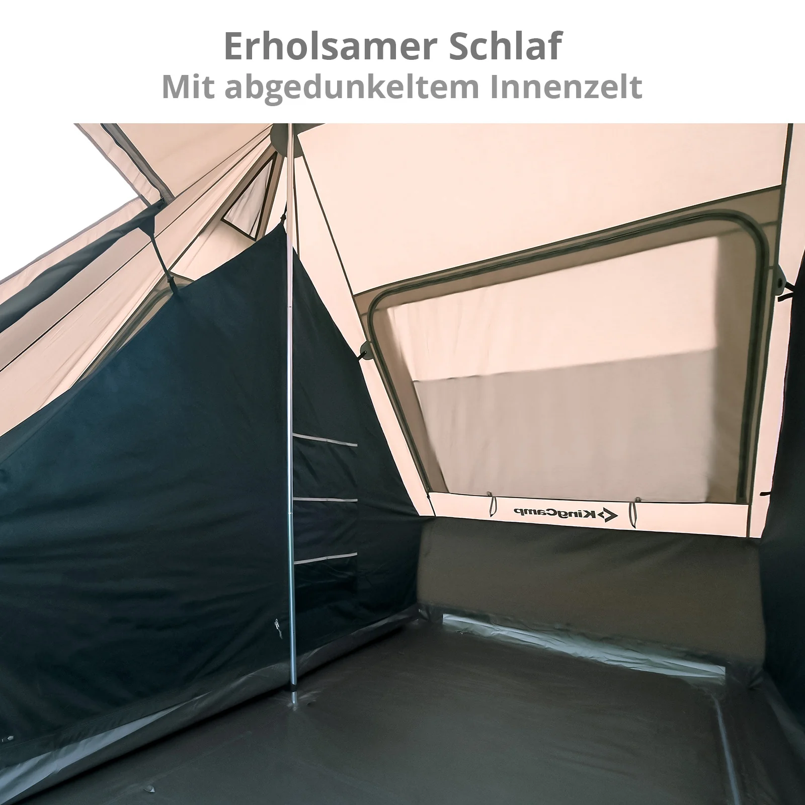 2025 KingCamp Tenda interna per Khan Palace – Cabina notte oscurante con ventilazione in mesh, pavimento impermeabile e spazio per 2 persone
