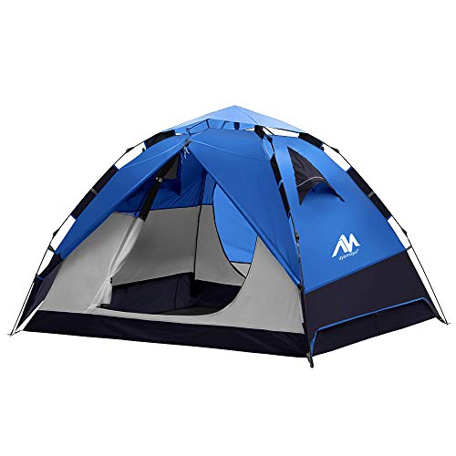 Tenda impermeabile per 3 4 persone, tenda da campeggio, tenda a cupola, con sistema Quick up, 2 porte, a doppia parete, per campeggio, viaggi, spiaggia, escursionismo : Amazon.it: Sport e tempo libero