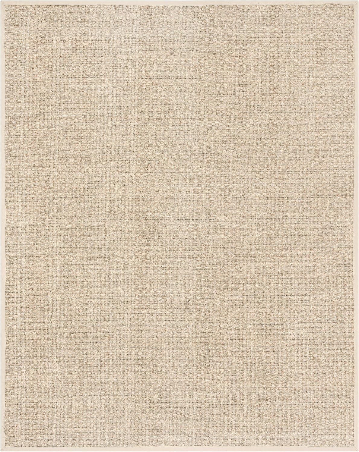 SAFAVIEH Area Rug 8x10 - Natural Fiber Collection - Large - Natural & Beige, Seagrass, Basketweave Pattern (NF114A)