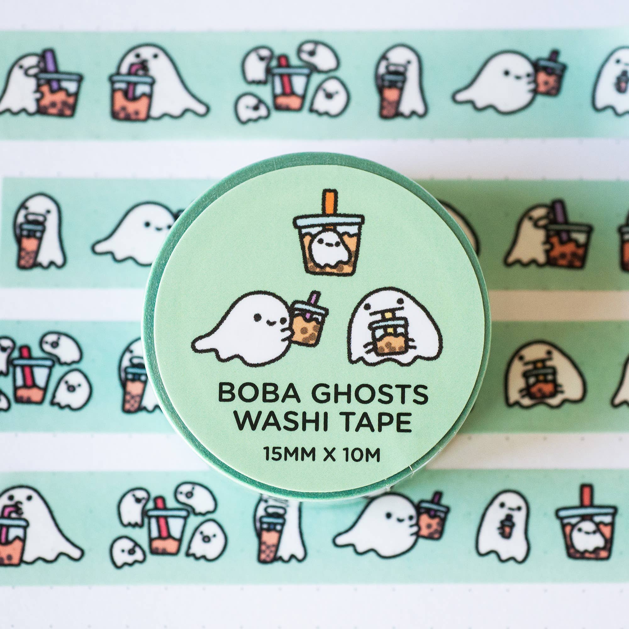 Robot Dance Battle - Boba Ghosts Washi Tape