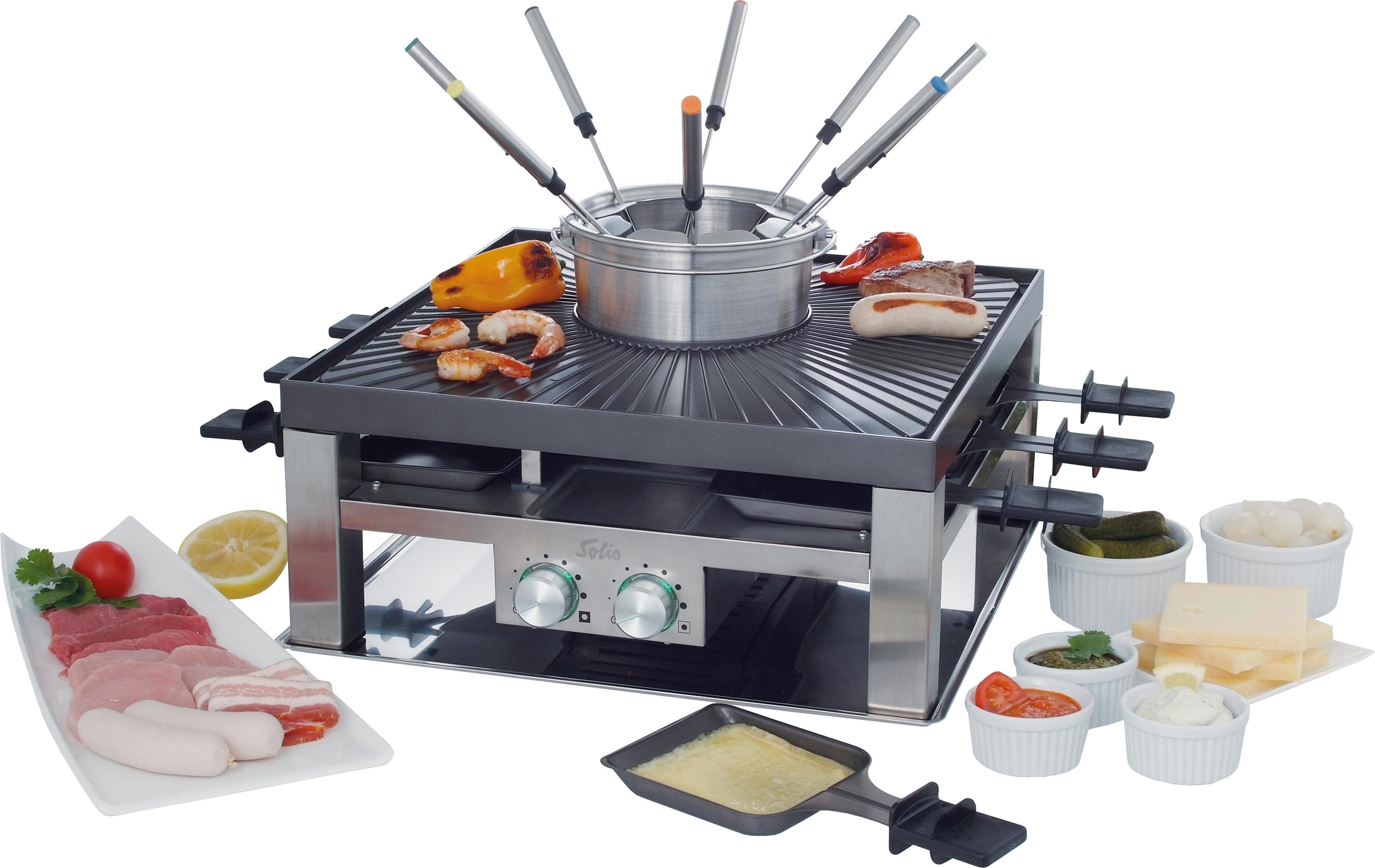 Tischgrill COMBI-GRILL 3 IN 1, Fondue, Raclette, Grill