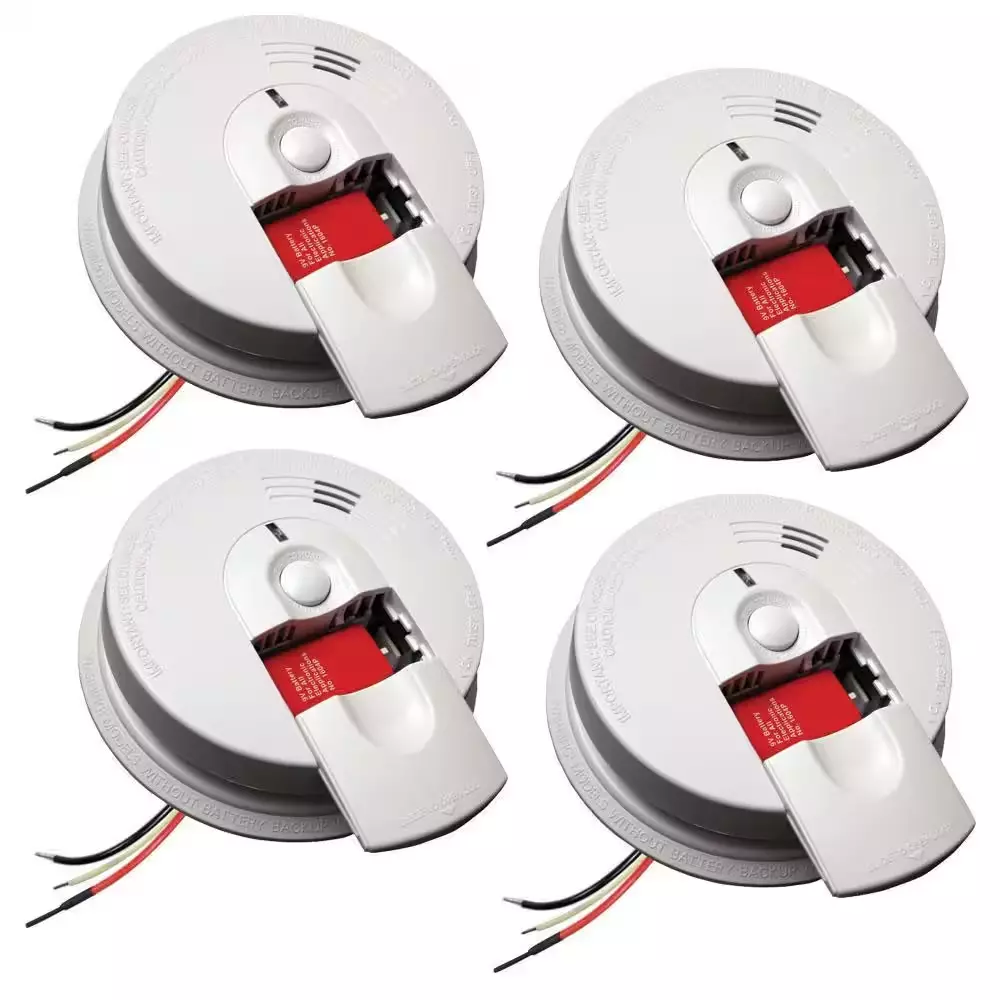 Firex 4-Pack Hardwired Smoke Detector