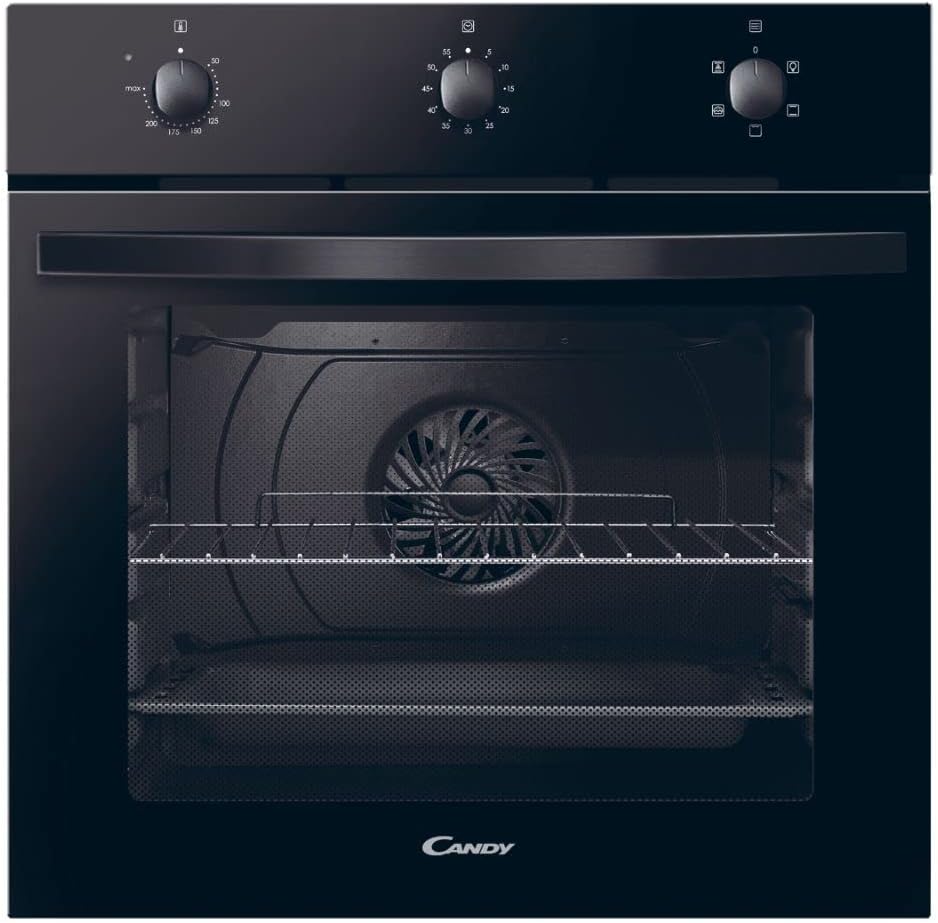 Candy Idea Forno Elettrico da Incasso Ventilato, 65 Litri, Classe A, 5 Modalità di Cottura, Sistema Convection Fan, Controllo tramite App hOn, 59,5 x 59,5 x 58,8 cm, Nero - FIDC N502