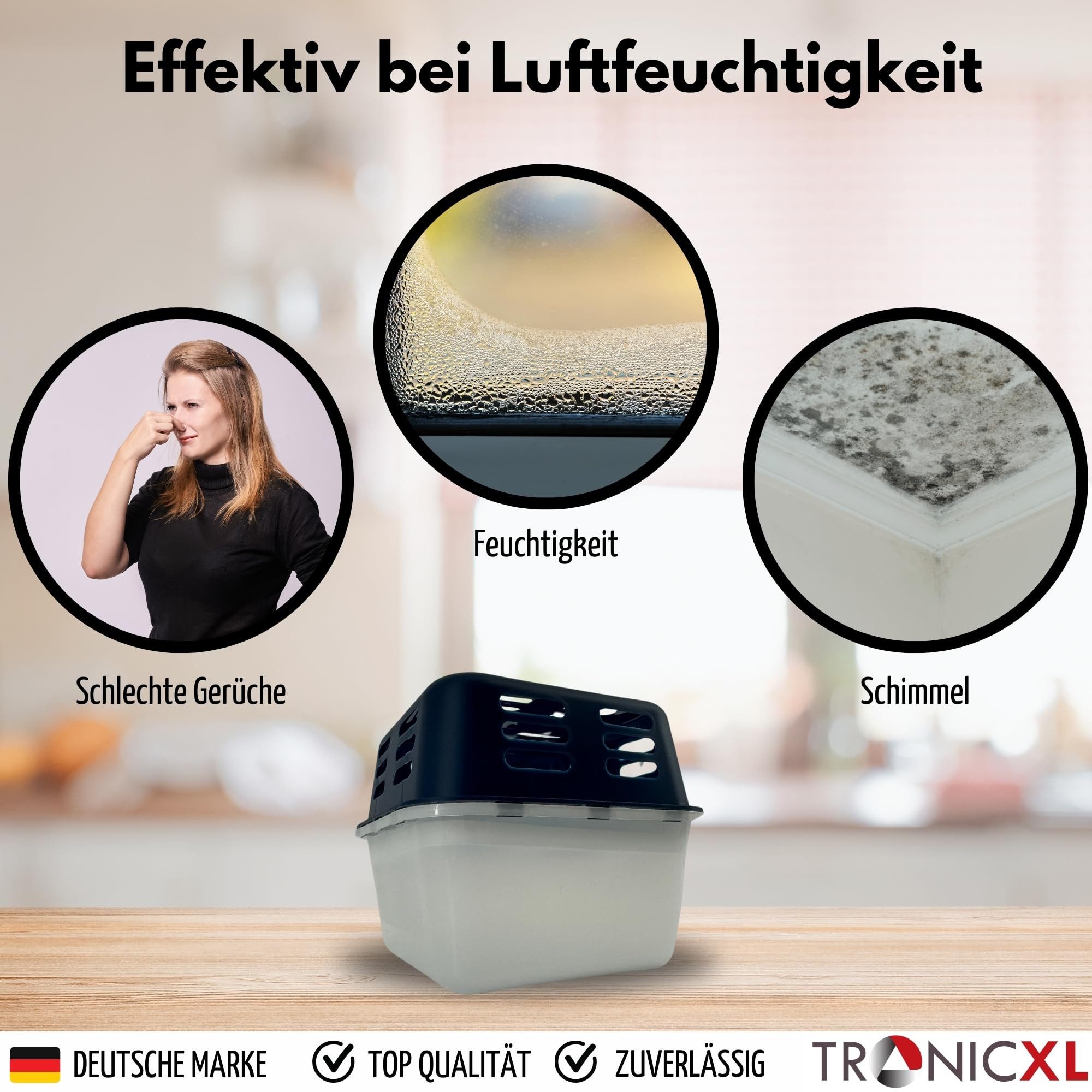 Granulat-Luftentfeuchter 2x Luftentfeuchter Granulat + Nachfüllpack Raumentfeuchter Keller Bad