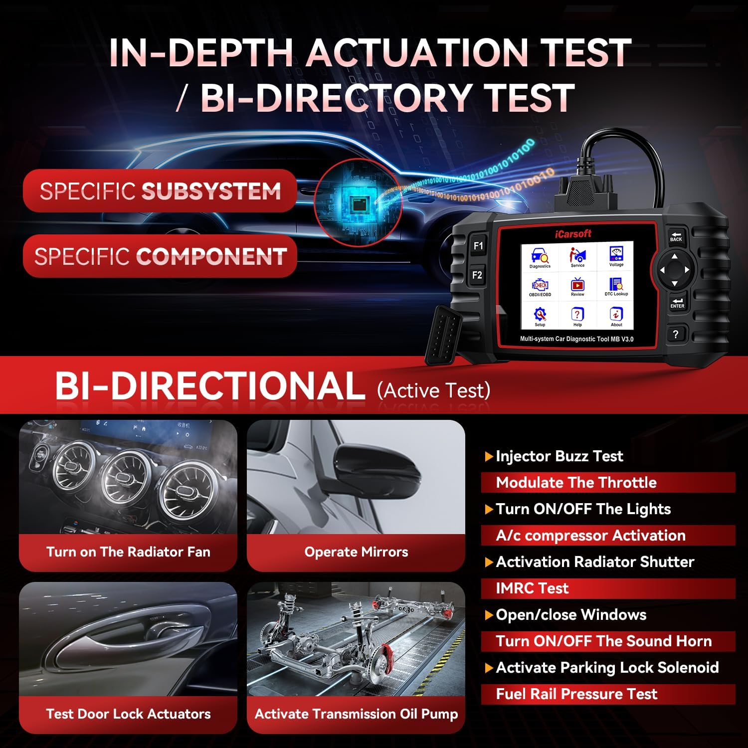 Kfz-Diagnosegerät MB V3.0 Vollsystemdiagnose 4-Zoll-LCD Öl-Reset EPB SAS DPF BMS Live-Daten für Mercedes-Benz und Smart