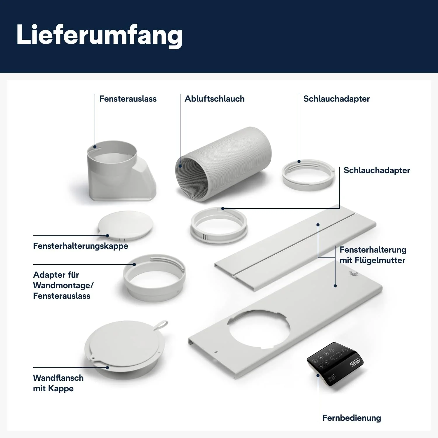 De'Longhi Pinguino PAC EL112 CST mobiele airconditioner met afvoerslang, airconditioning voor ruimtes tot 110 m3, luchtontvochtiger, ventilatiefunctie, 24-uurs timer, zwart