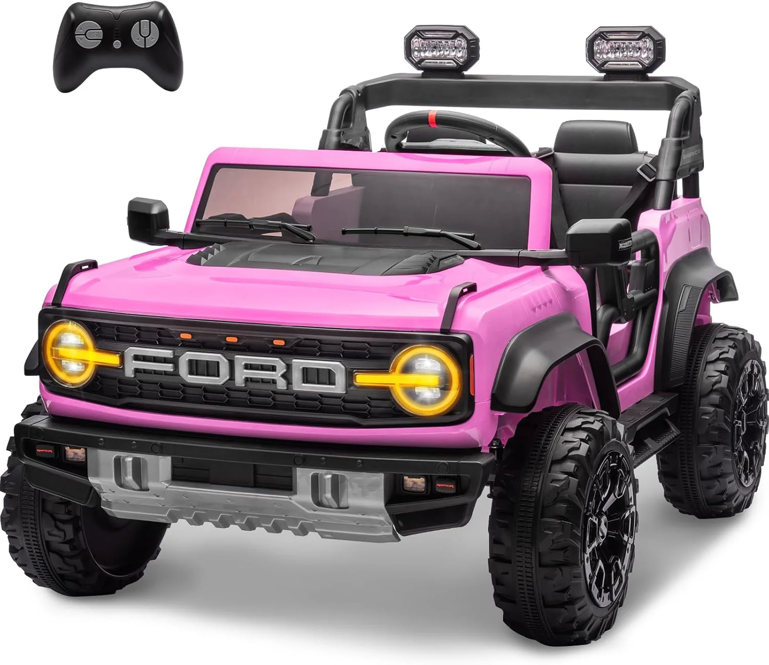 Bronco Raptor Two-Seater Ride-On Car Truck Toy Blue