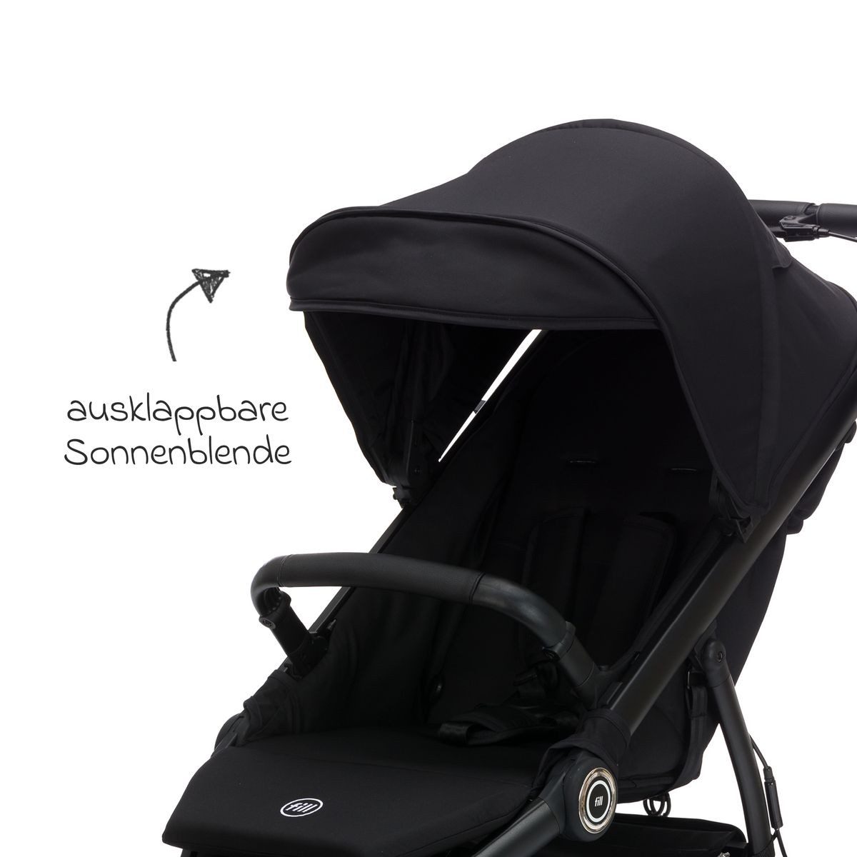 Kombi-Kinderwagen Run - Schwarz Melange