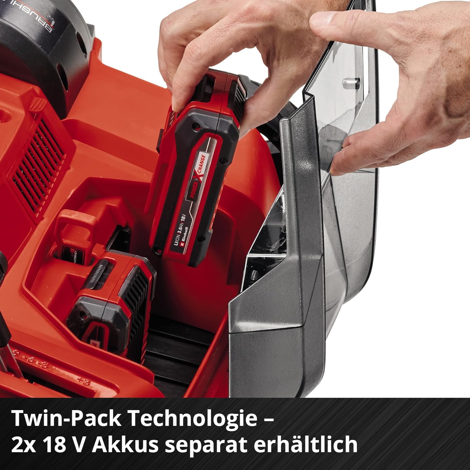 Einhell Akku-Vertikutierer-Lüfter GE-SA 36/35 Li-Solo Power X-Change (Li-Ion, 36 V, bürstenloser Motor, 35cm Messerwalze, 28L Fangsack, einstellbare Arbeitstiefe, ohne Akku  und  Ladegerät)