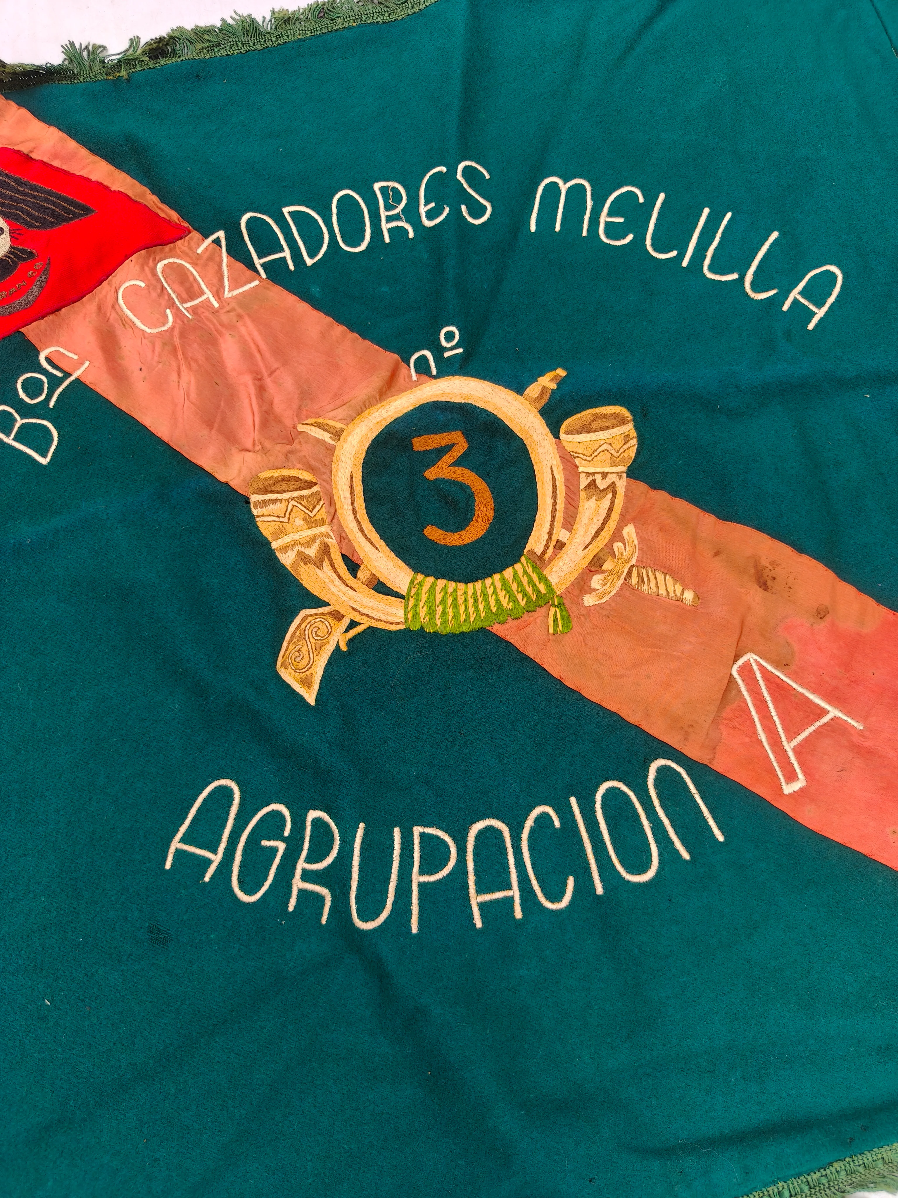 Bandera Cazadores Melilla Agrupaci��n A de Infanter��as. ��poca Guerra Civil Espa?ola