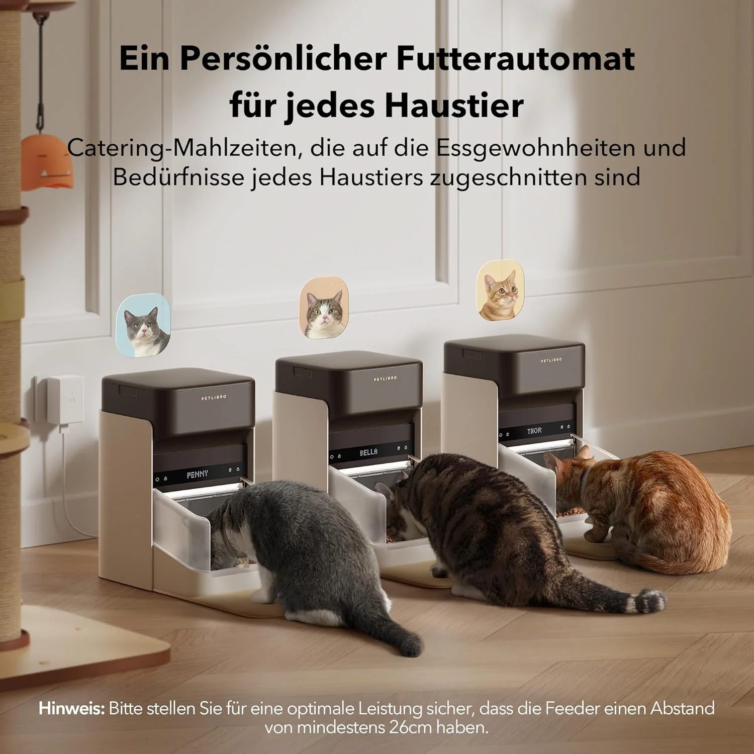 PETLIBRO RFID voerautomaat voor katten, 5G Wi-Fi automatische huisdiervoederdispenser, kattenvoerautomaat met sensor voor halsbandtag, automatische kattenvoederdispenser met app, 1-10 maaltijden, 3L