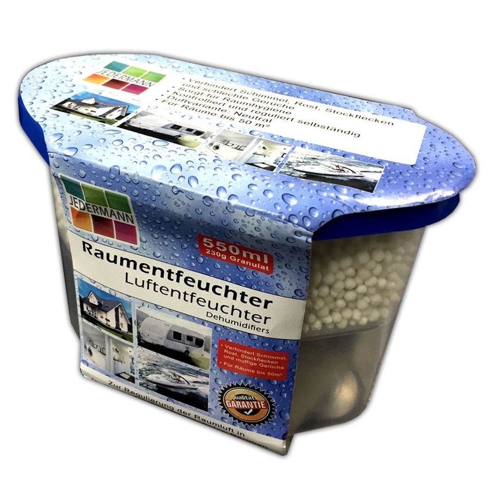 Granulat-Luftentfeuchter 5x Raumluftentfeuchter Inkl. 230g Granulat Lufttrockner